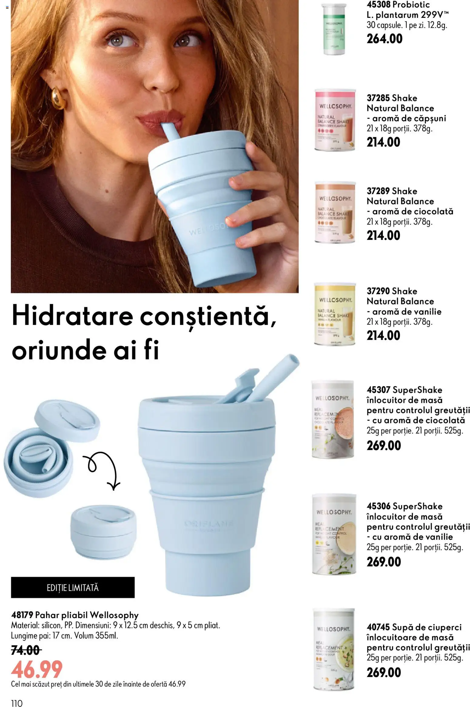 Noul catalog Oriflame – valabil de la 19.08.2026 | Pagină: 110 | Produse: Masă, Ciuperci, Căpșuni, Shake