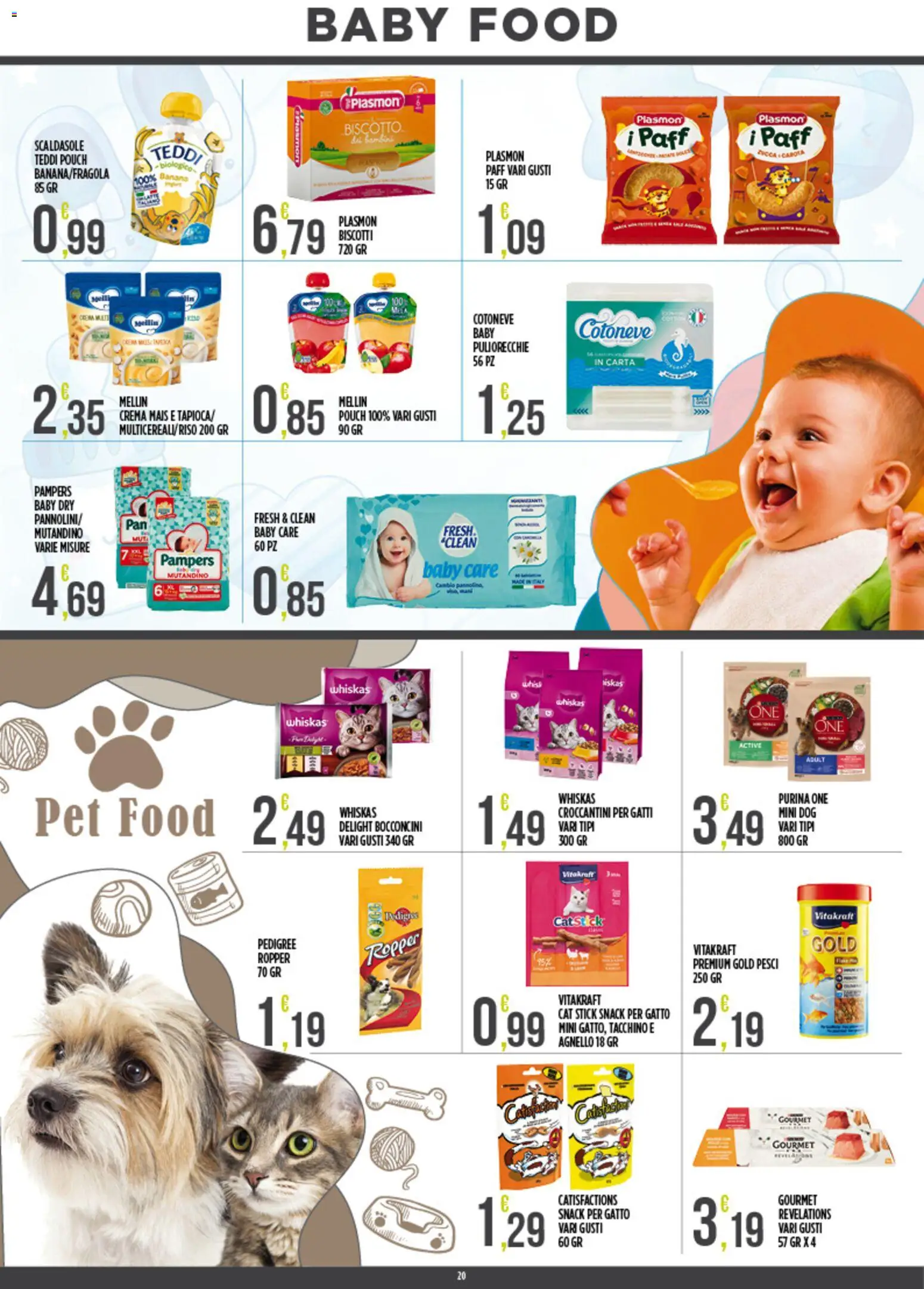 Volantino Euroesse del 15.06.2026 | Pagina: 20 | Prodotti: Biscotti, Pampers, Mais, Agnello
