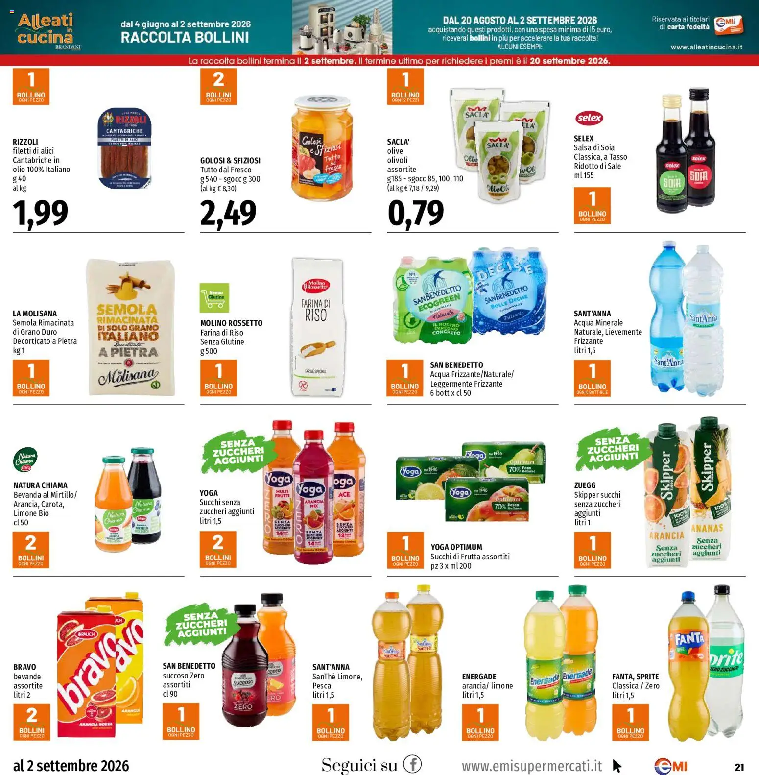 Volantino EMI del 20/08/2026 | Pagina: 21 | Prodotti: Riso, Ananas, Fanta, Acqua minerale