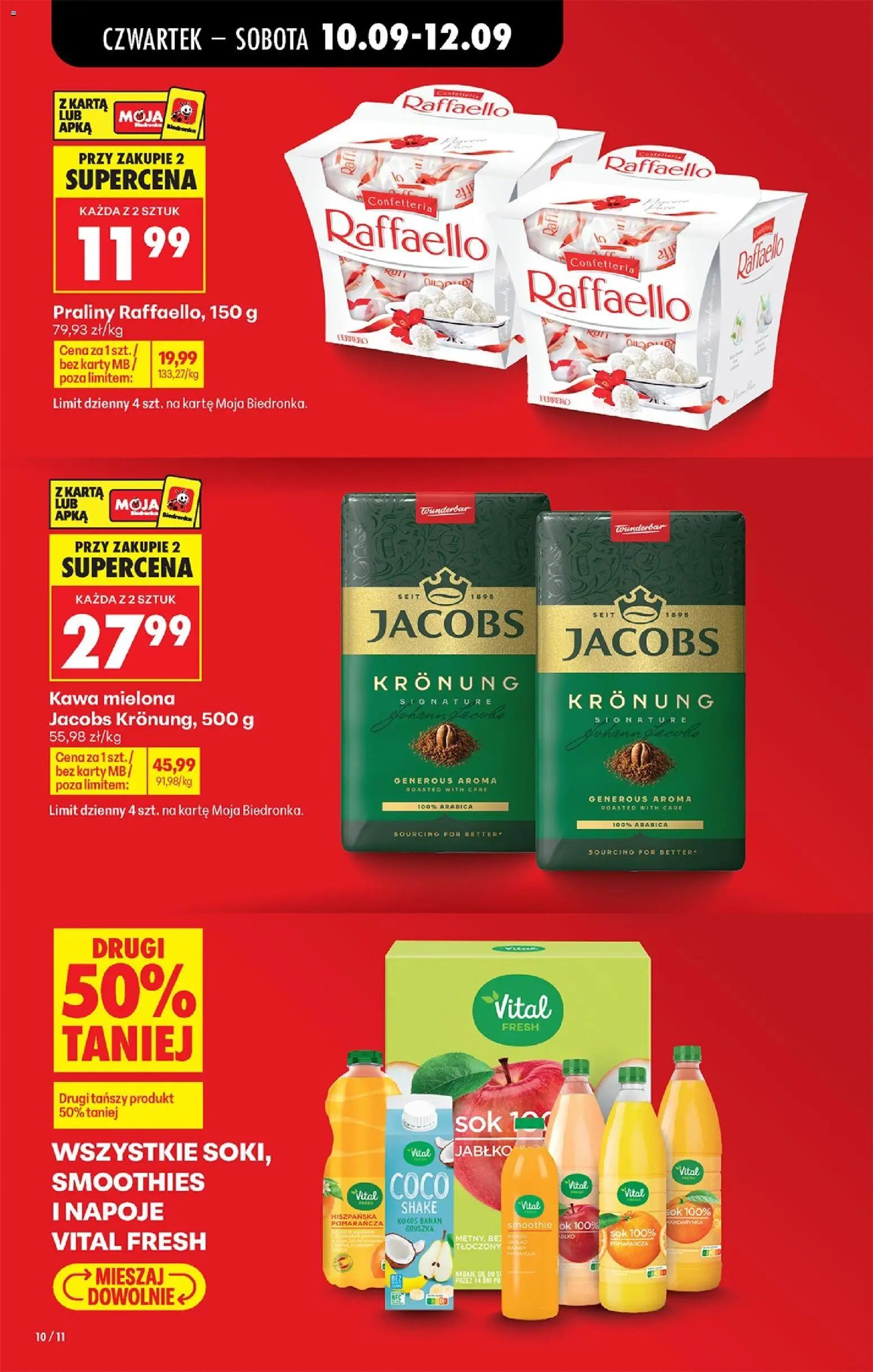 Biedronka gazetka od czwartku od 10.09.2026 | Strona: 12 | Produkty: Karta, Kawa, Kokos, Kawa mielona
