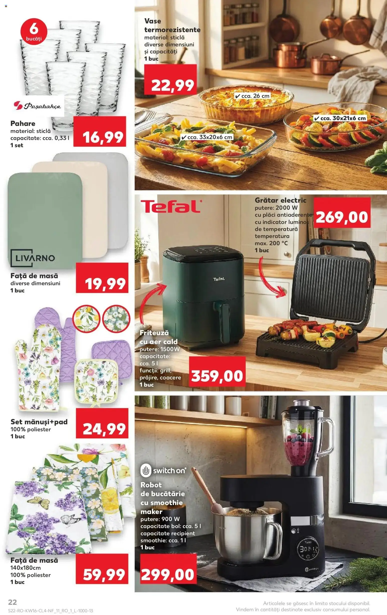 Noul catalog Kaufland – valabil de la 15.04.2026 | Pagină: 22 | Produse: Robot de bucătarie, Robot, Friteuză, Grătar
