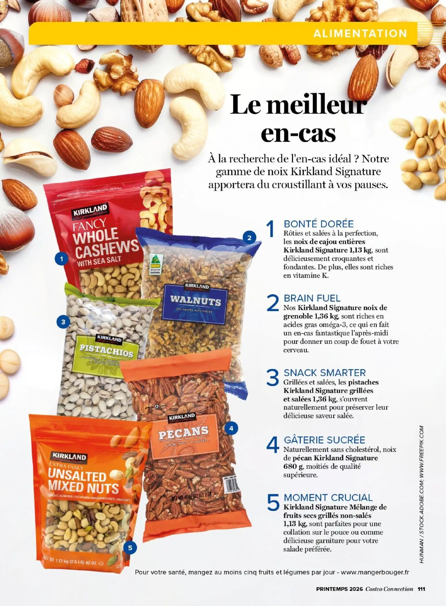 {H1} | Page: 111 | Produits: Salade, Noix de cajou, Mélange de Fruits Secs, Fruits secs