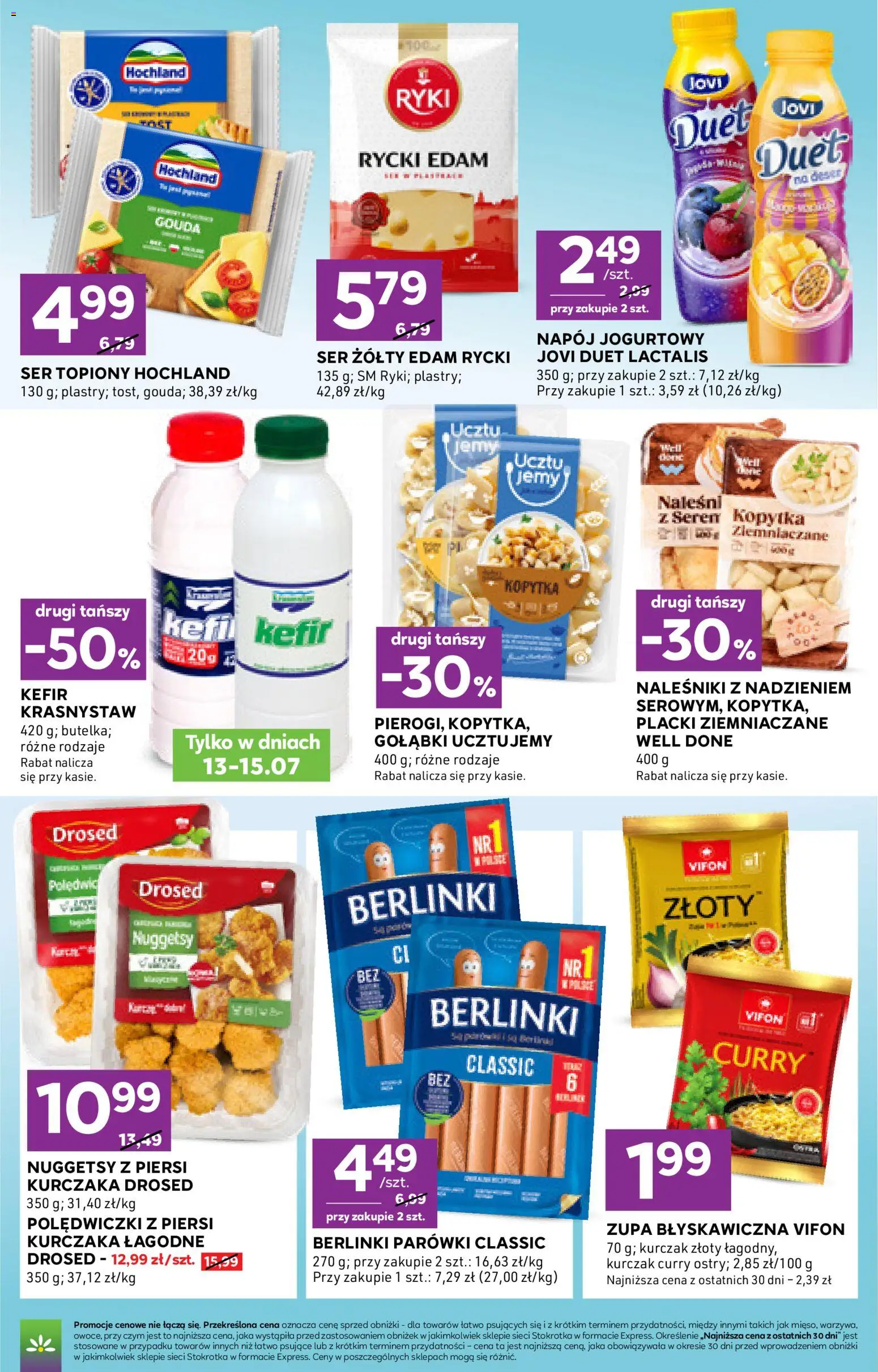 Stokrotka gazetka - Express od 09.07.2026 | Strona: 5 | Produkty: Ser żółty, Piersi, Stokrotka, Kopytka