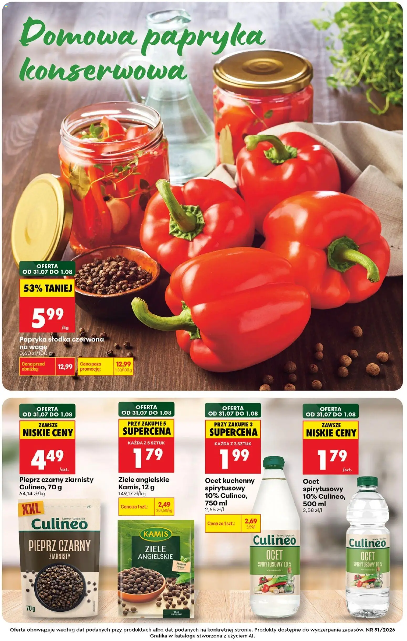 Biedronka Polsko leták - Przetwory od 31.07.2026 | Strana: 4 | Produkty: Ocet