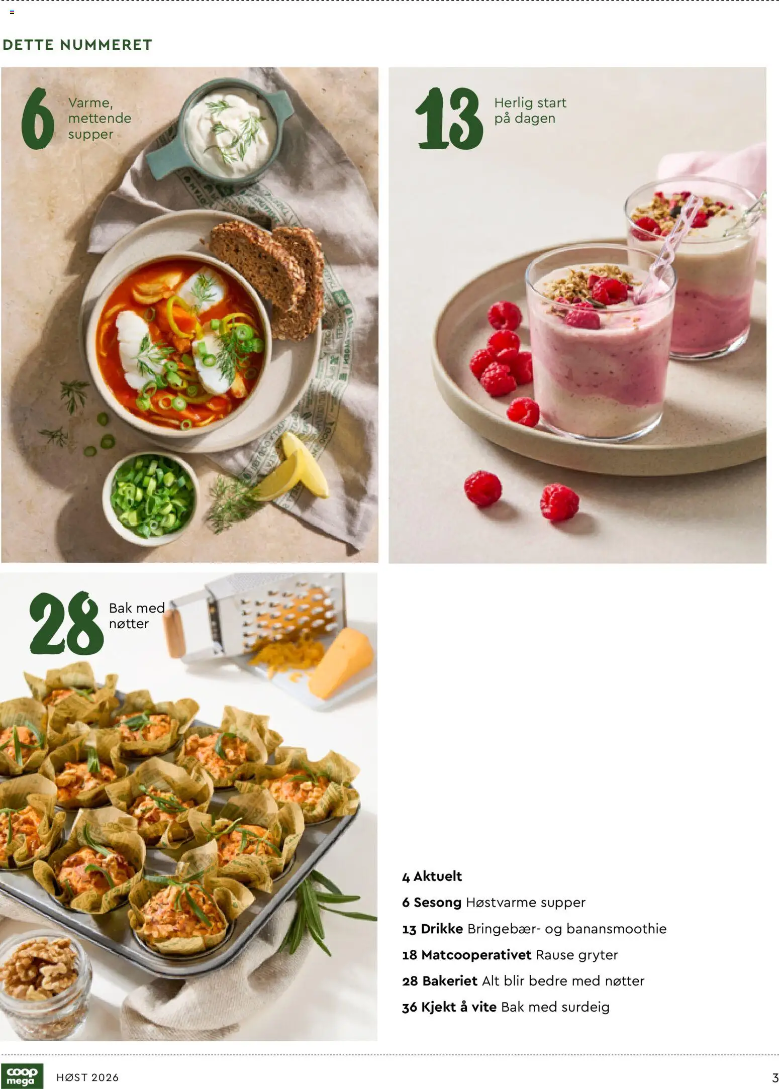 {H1} | Side: 3 | Produkter: Nøtter, Bringebær, Supper