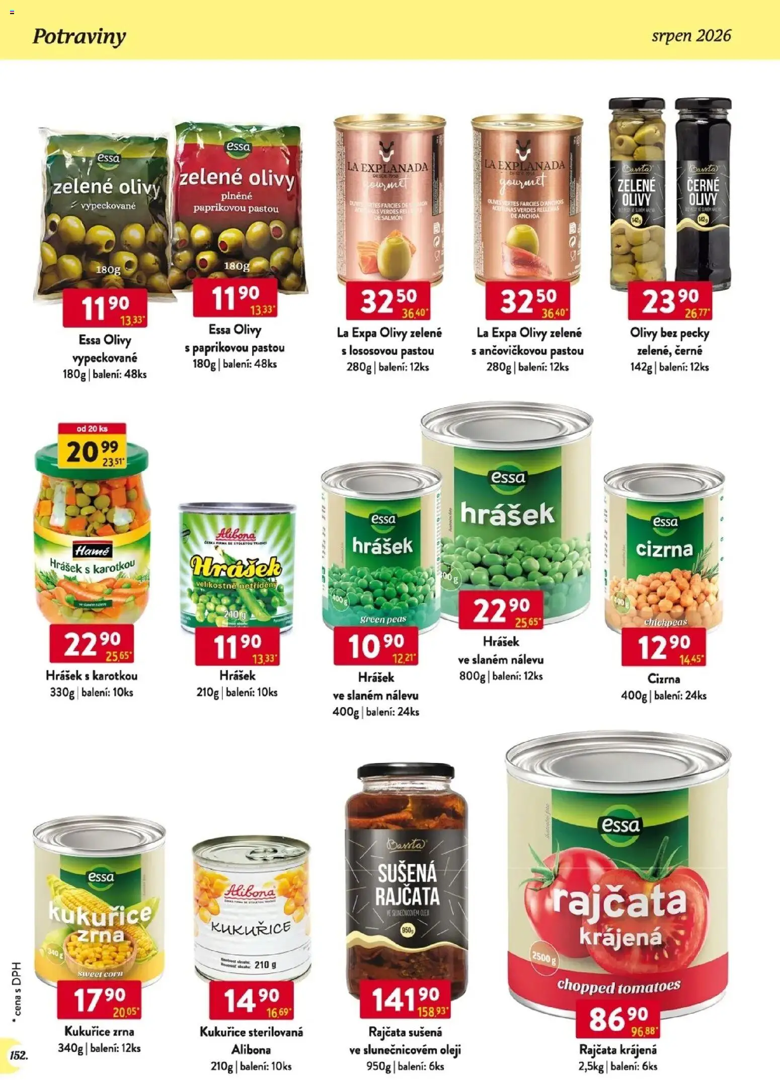 Astur & Qanto leták - Velkoobchod 08/2026 od 01.08.2026 | Strana: 153 | Produkty: Cizrna, Hrášek, Olivy, Potraviny