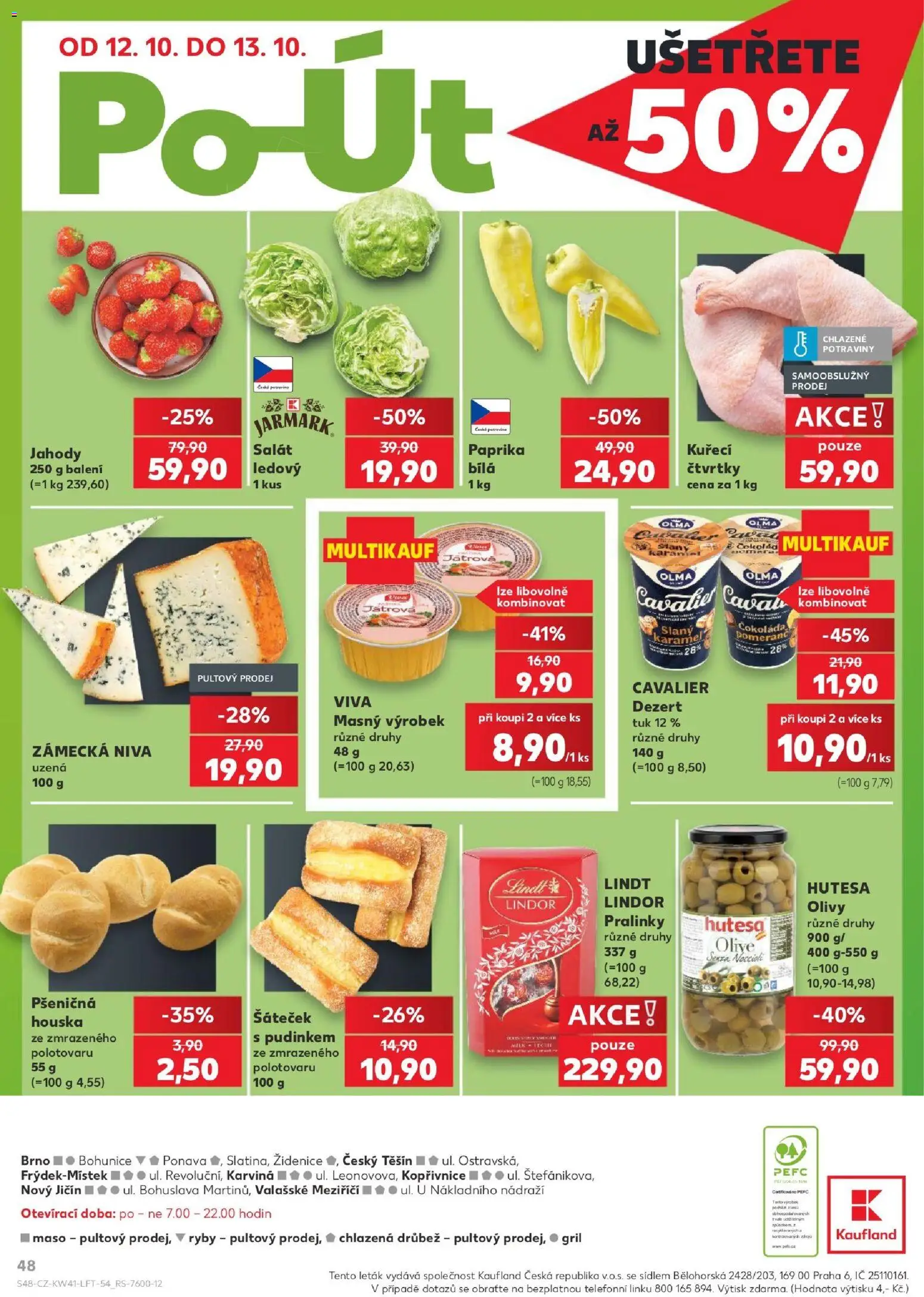 Kaufland leták - Brno od 07.10.2026 | Strana: 48 | Produkty: Ryby, Paprika, Maso, Niva