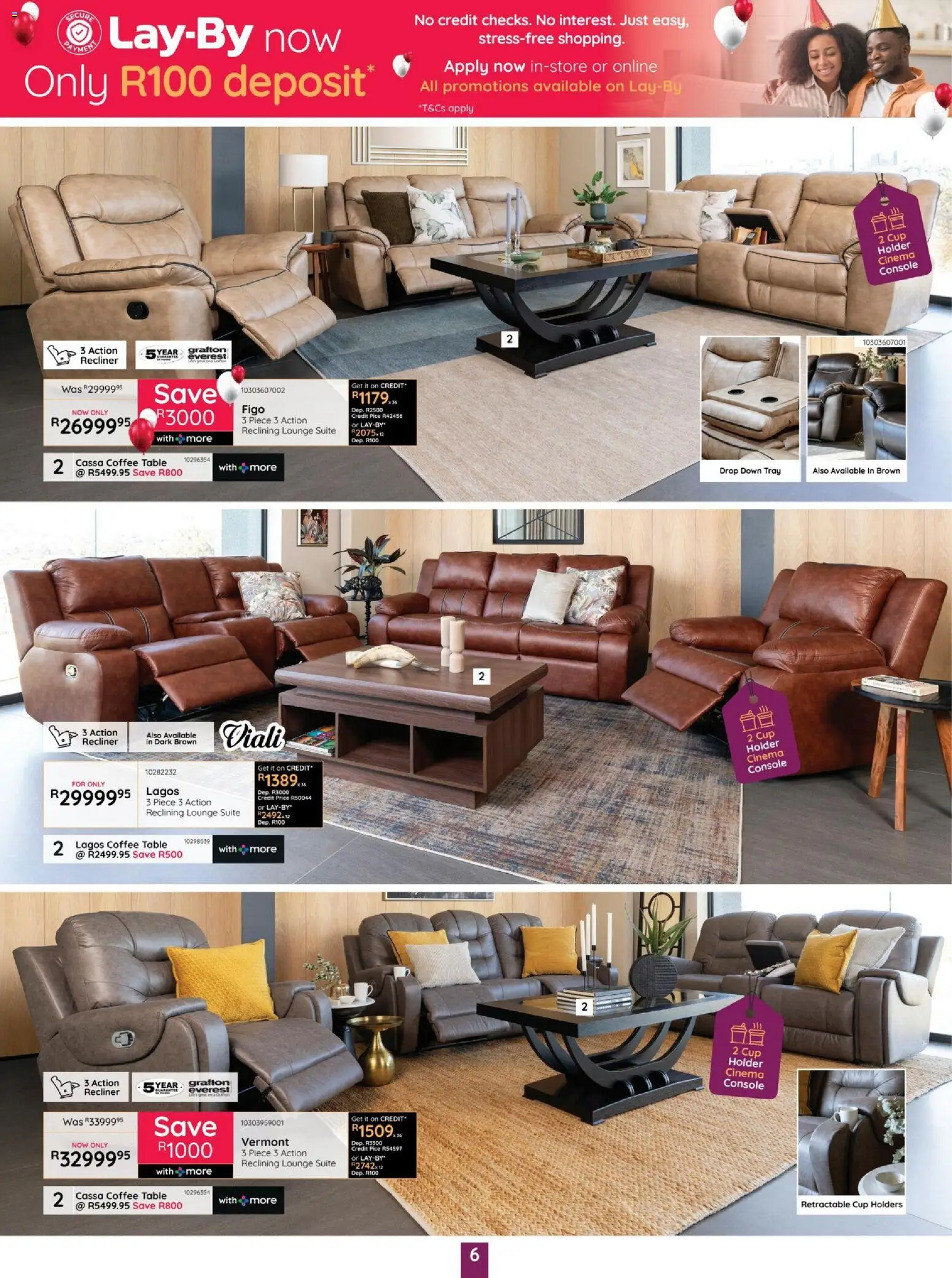 New Bradlows catalogue – valid from 16/07/2026 | Page: 6 | Products: Tray, Coffee table, Lounge suite, Coffee