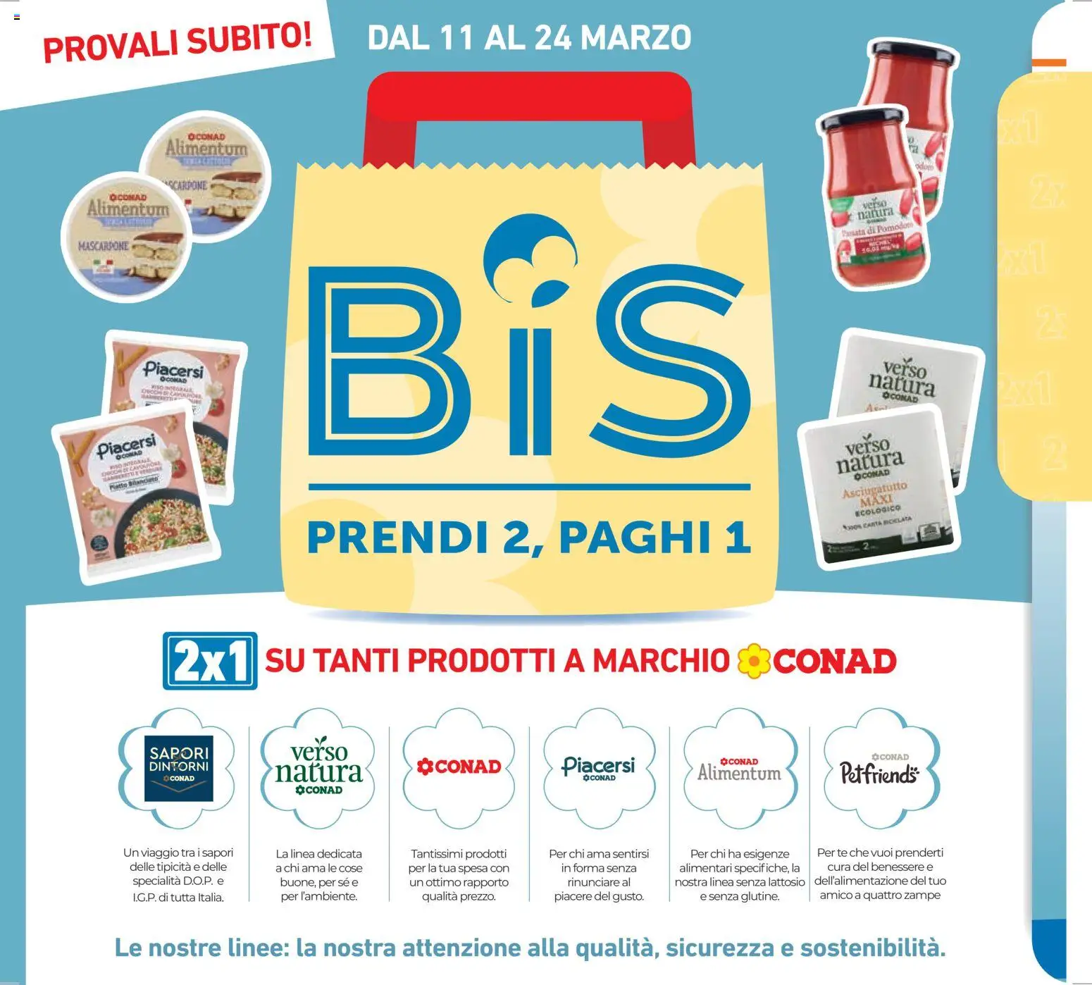 Volantino Conad del 11.03.2026 | Pagina: 4 | Prodotti: Tè, Verdure, Pomodoro, Mascarpone