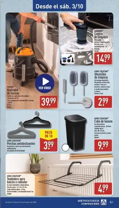 Vista previa Aldi folleto Península válido desde el 28/09/2026 | Página: 21 | Productos: Cepillo, Tendedero, Aspirador, Radiador