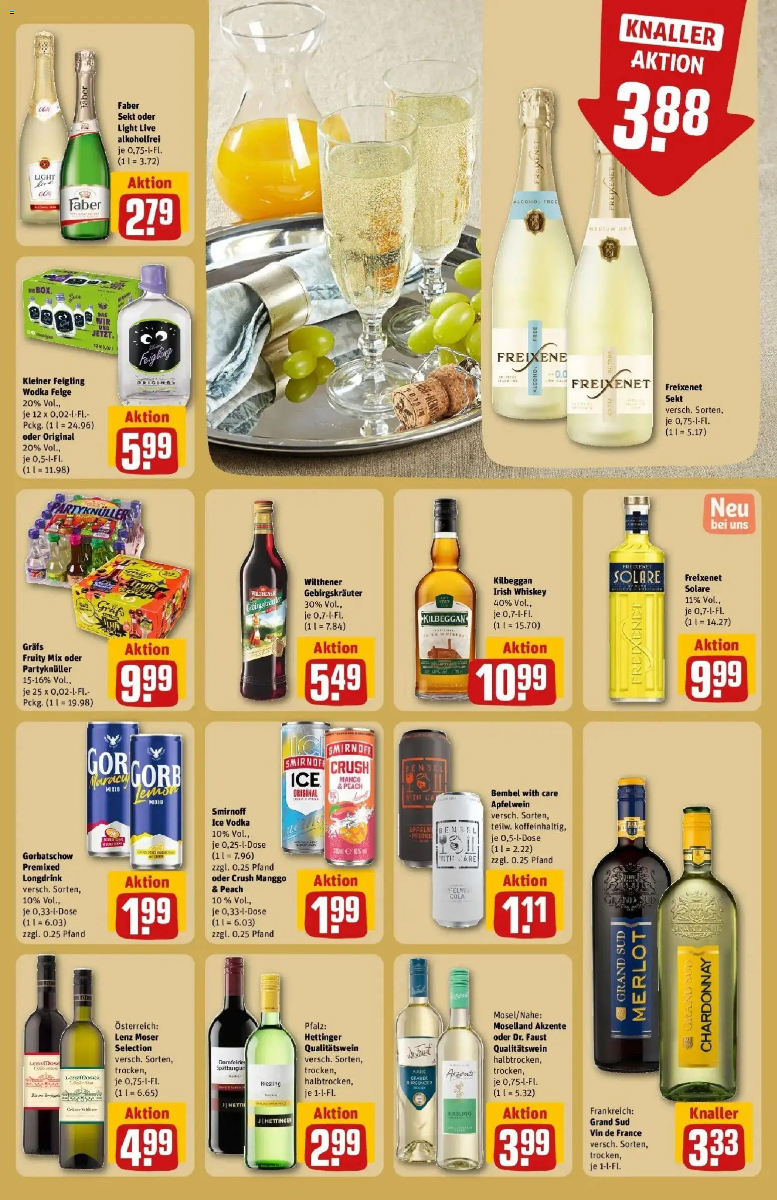 Rewe Prospekt Butzbach – gültig ab 08.06.2026 | Seite: 19 | Produkte: Kleiner feigling, Apple, Mango, Whiskey