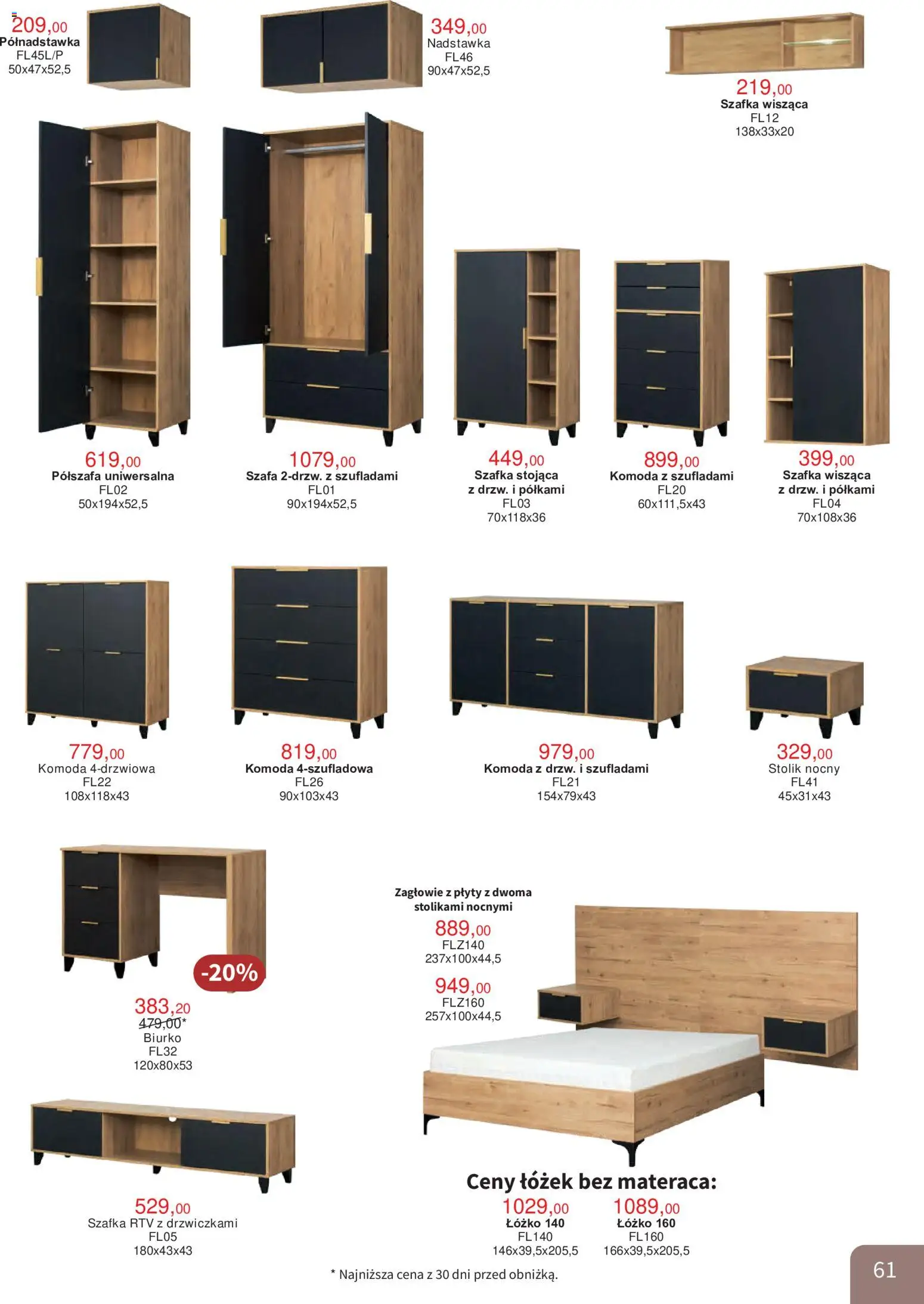 Bodzio Katalog od 01.10.2026 | Strona: 61 | Produkty: Plyty, Szafa, Komoda, Biurko