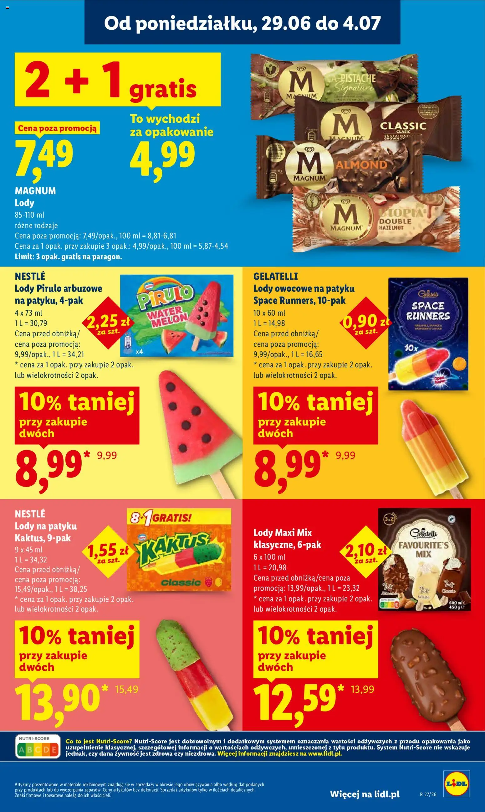 Lidl Polsko leták od 02.07.2026 | Strana: 57 | Produkty: Magnum, Gelatelli