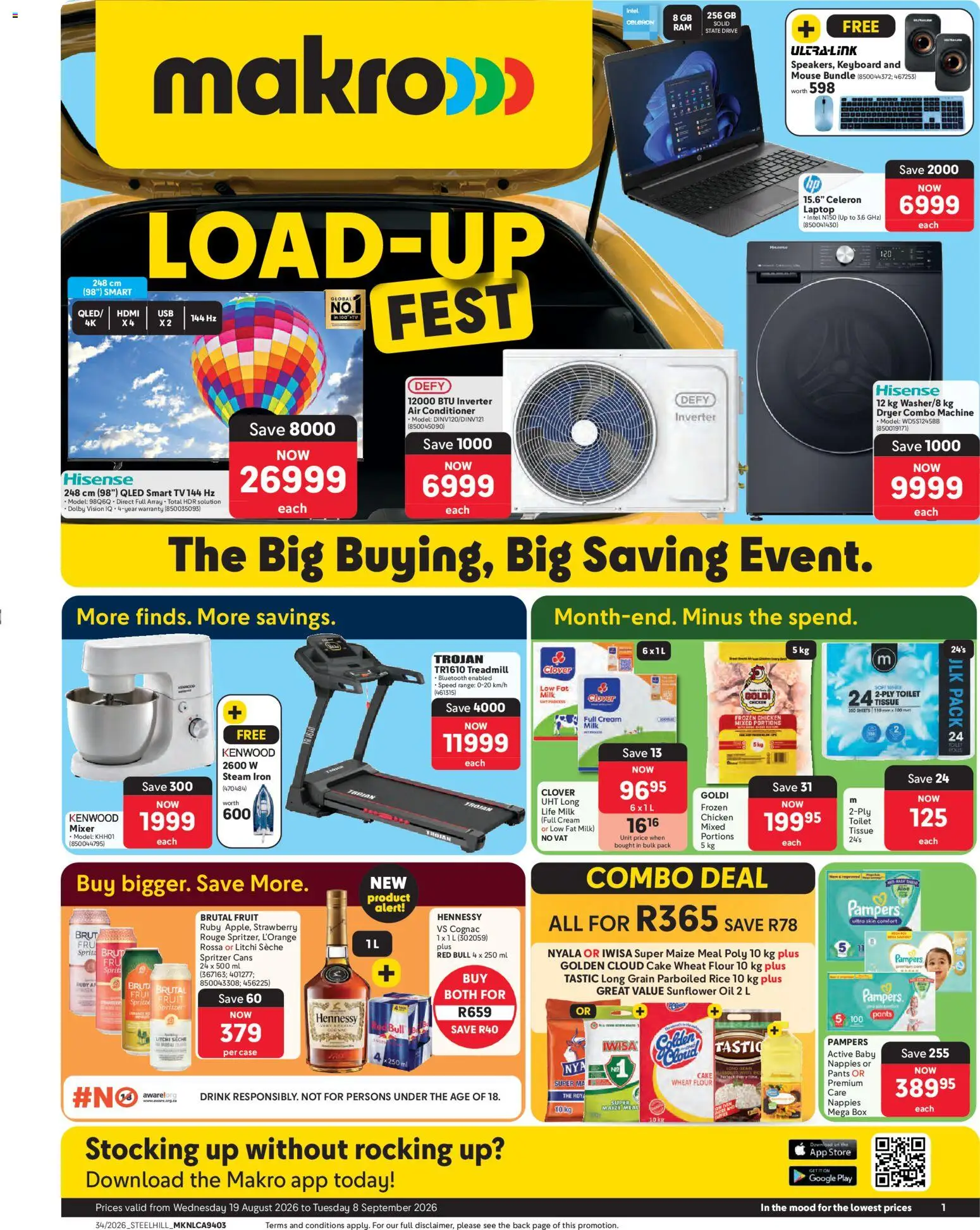 New Makro catalogue – valid from 19/08/2026 | Page: 1 | Products: Keyboard, TV, Milk, Rice