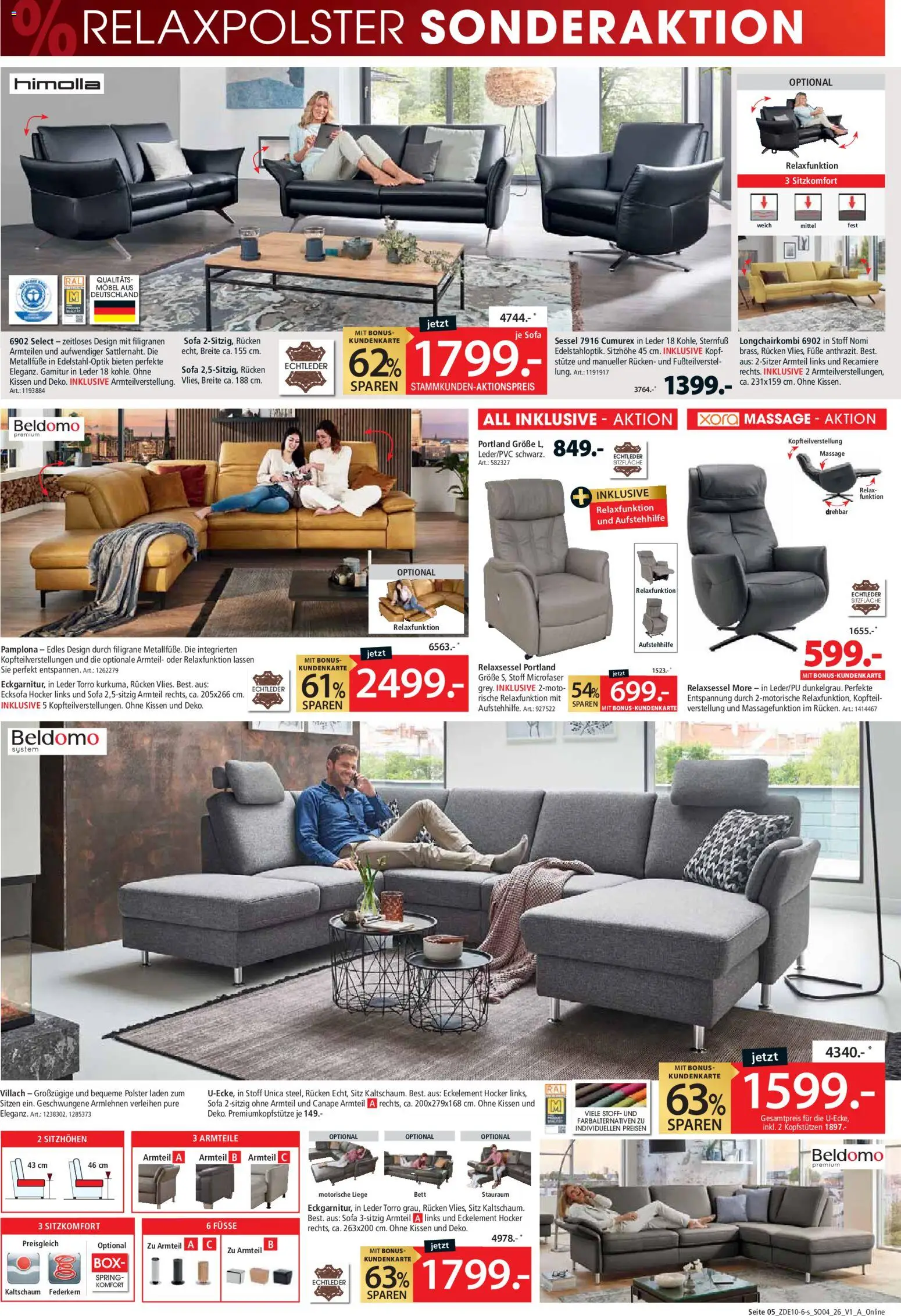 Zurbrüggen Red shopping week – gültig ab 16.10.2026 | Seite: 7 | Produkte: Hocker, Relaxsessel, Sessel, Liege