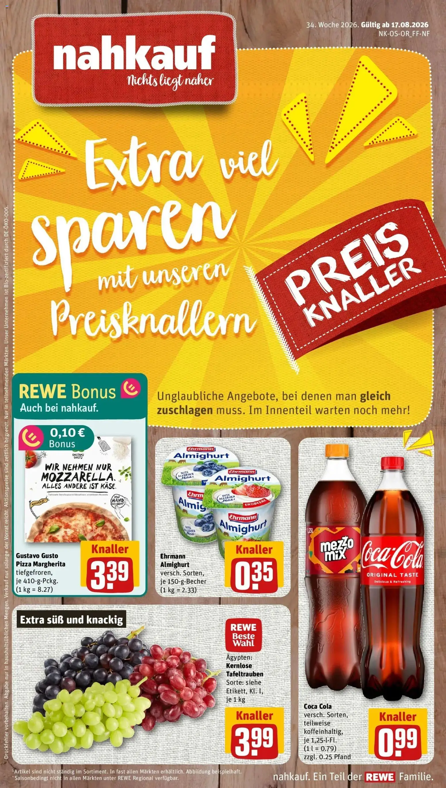 REWE Prospekt ab 17.08.2026 zum Blättern » Angebote | Seite: 1