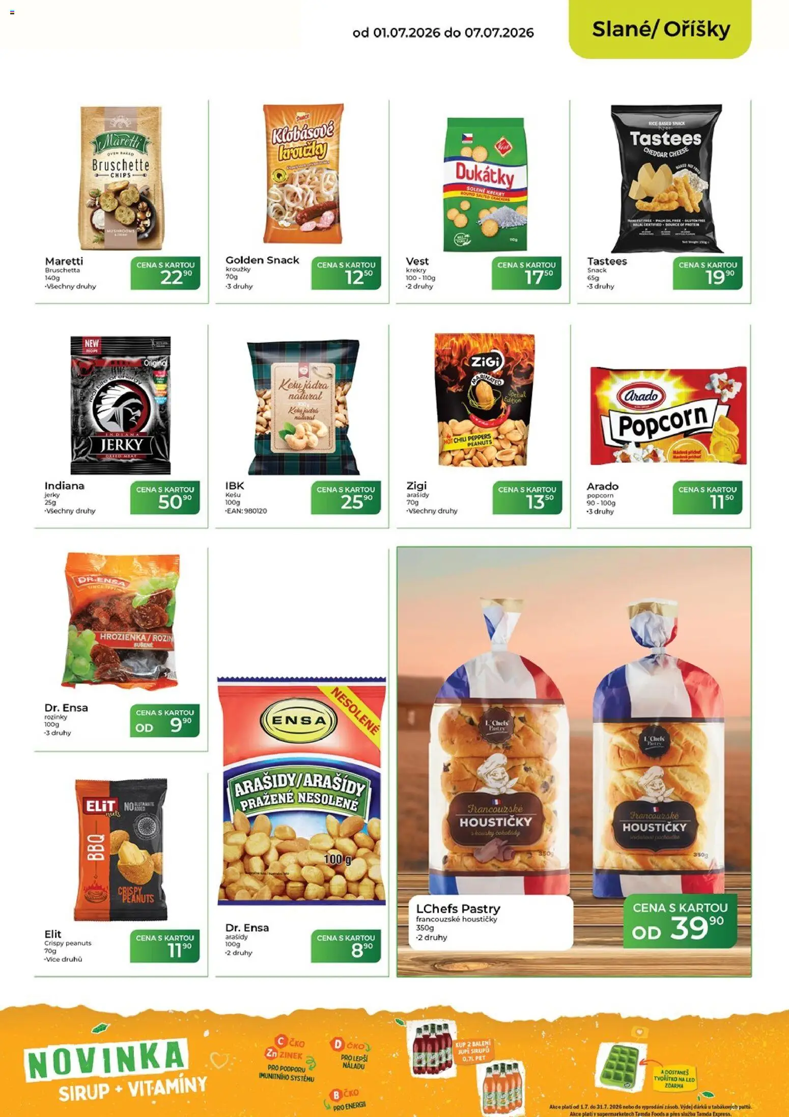 Tamda Foods leták od 01.07.2026 | Strana: 36 | Produkty: Bruschetta, Oříšky, Jupí, Krekry