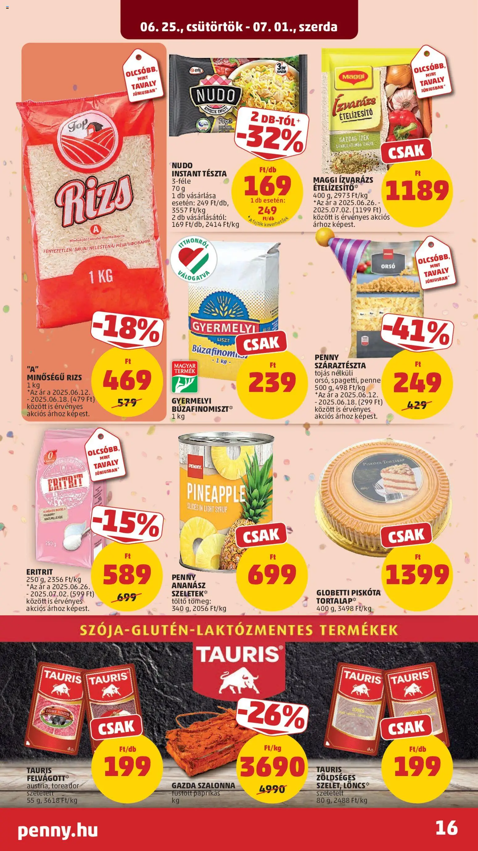 PENNY akciós ujság - amely érvényes a következő dátumtól: 25.06.2026 | Oldal: 16