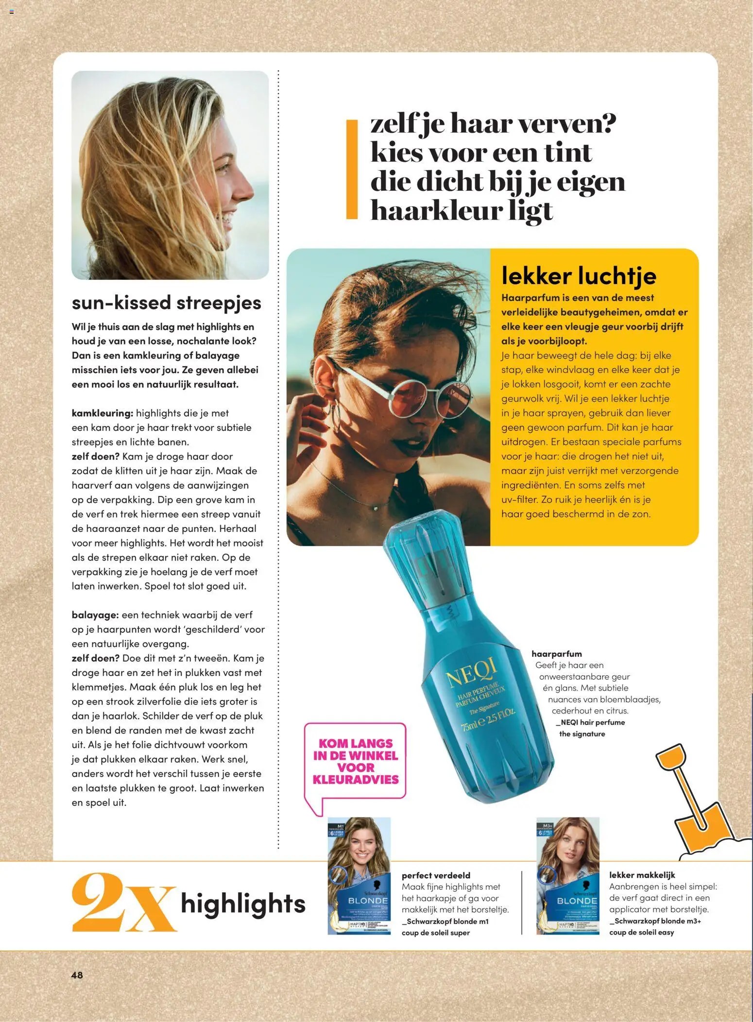 {H1} | Pagina: 48 | Producten: Kom, Kan, Parfum, Haarkleur
