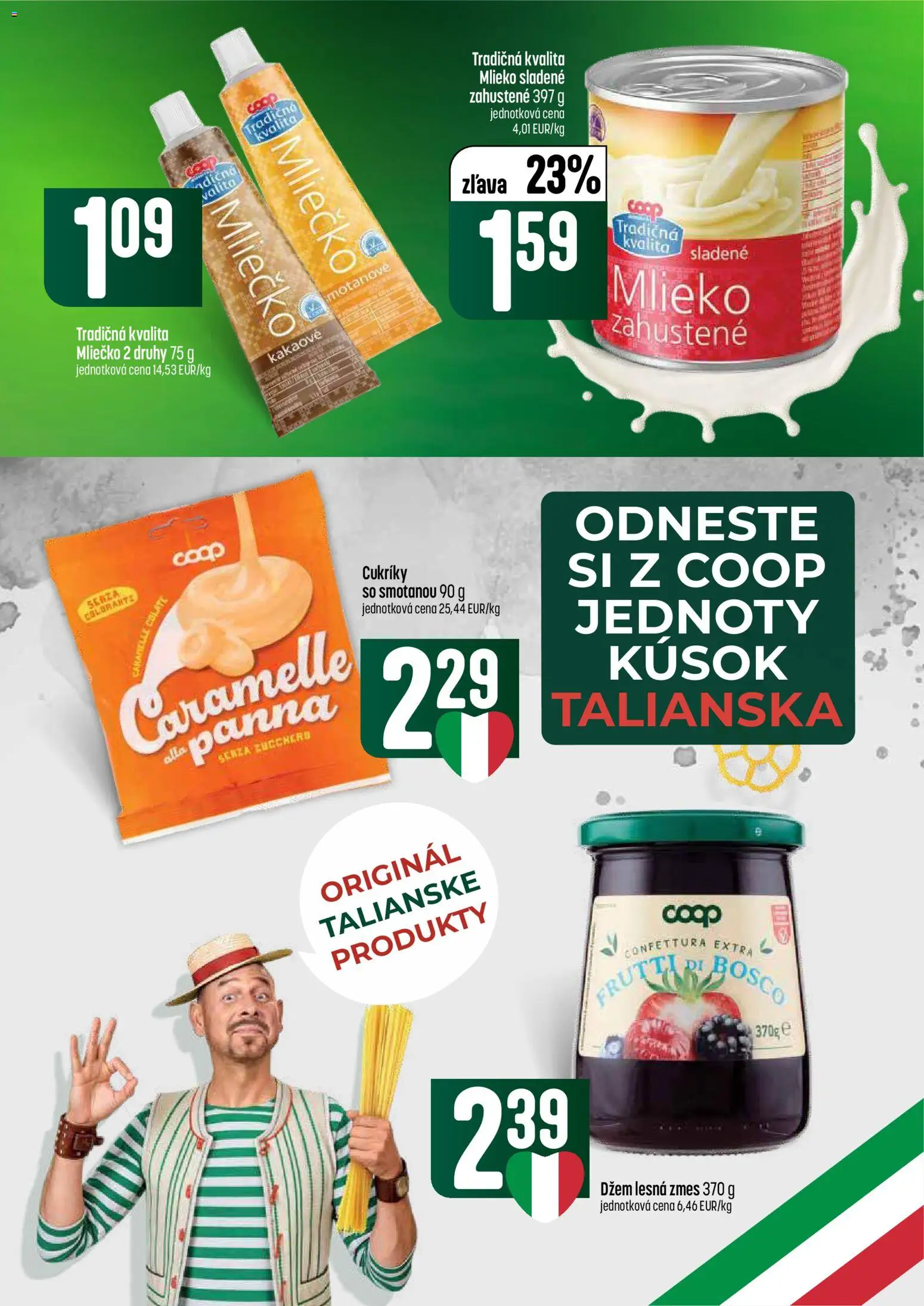 Nové COOP Jednota akcie – leták je platný od 18.06.2026 | Strana: 37 | Produkty: Mlieko, Cukríky
