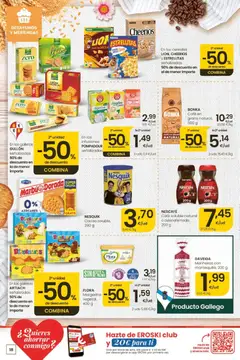 Vista previa Eroski Quieres ahorrar conmigo válido desde el 14.05.2026 | Página: 18 | Productos: Cereales, Galletas, Margarina, Cacao soluble