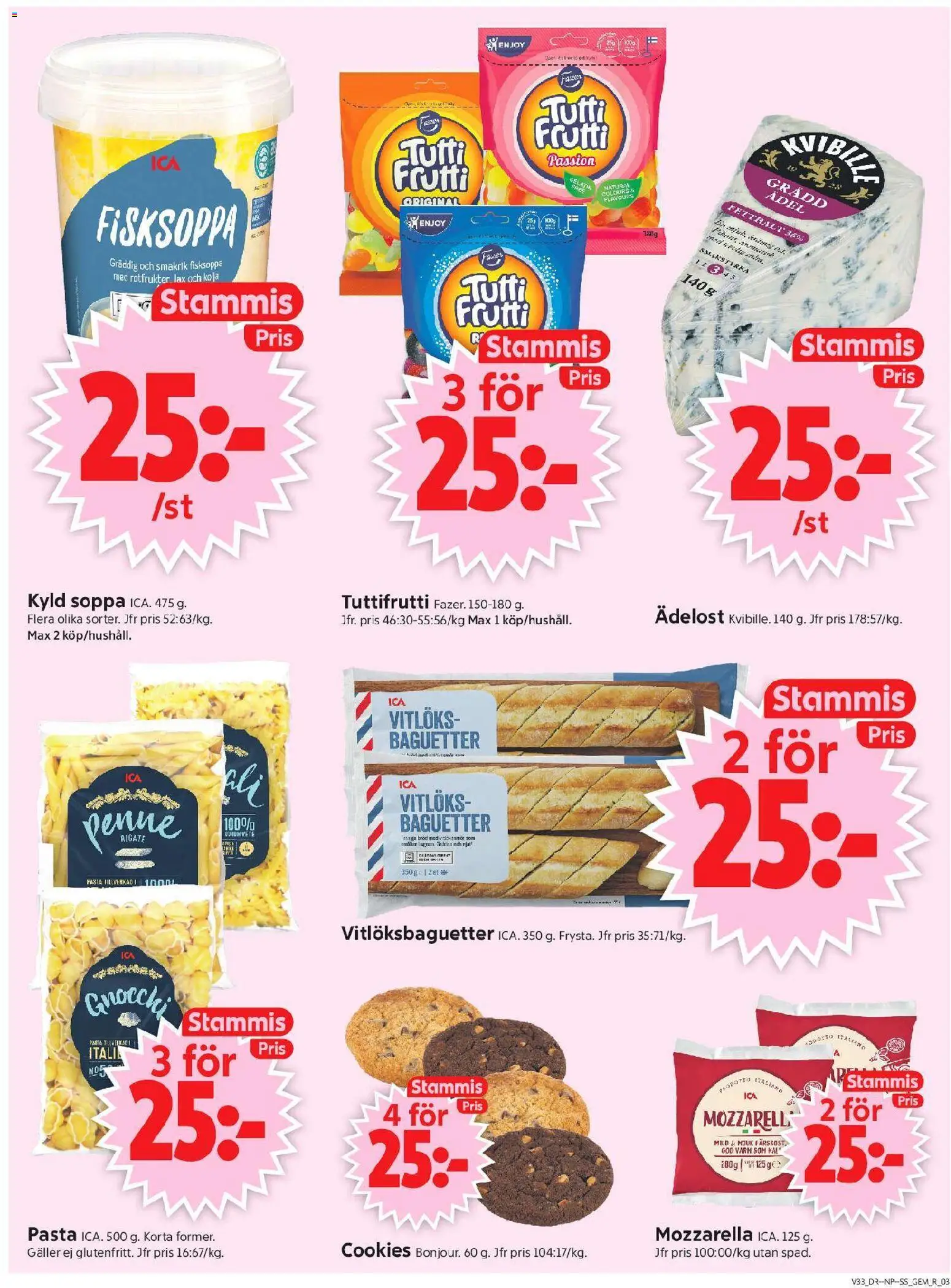 ICA Supermarket reklamblad aktuell från 10/08/2026 | Sida: 3 | Produkter: Rotfrukter, Tutti frutti, Bröd, Soppa