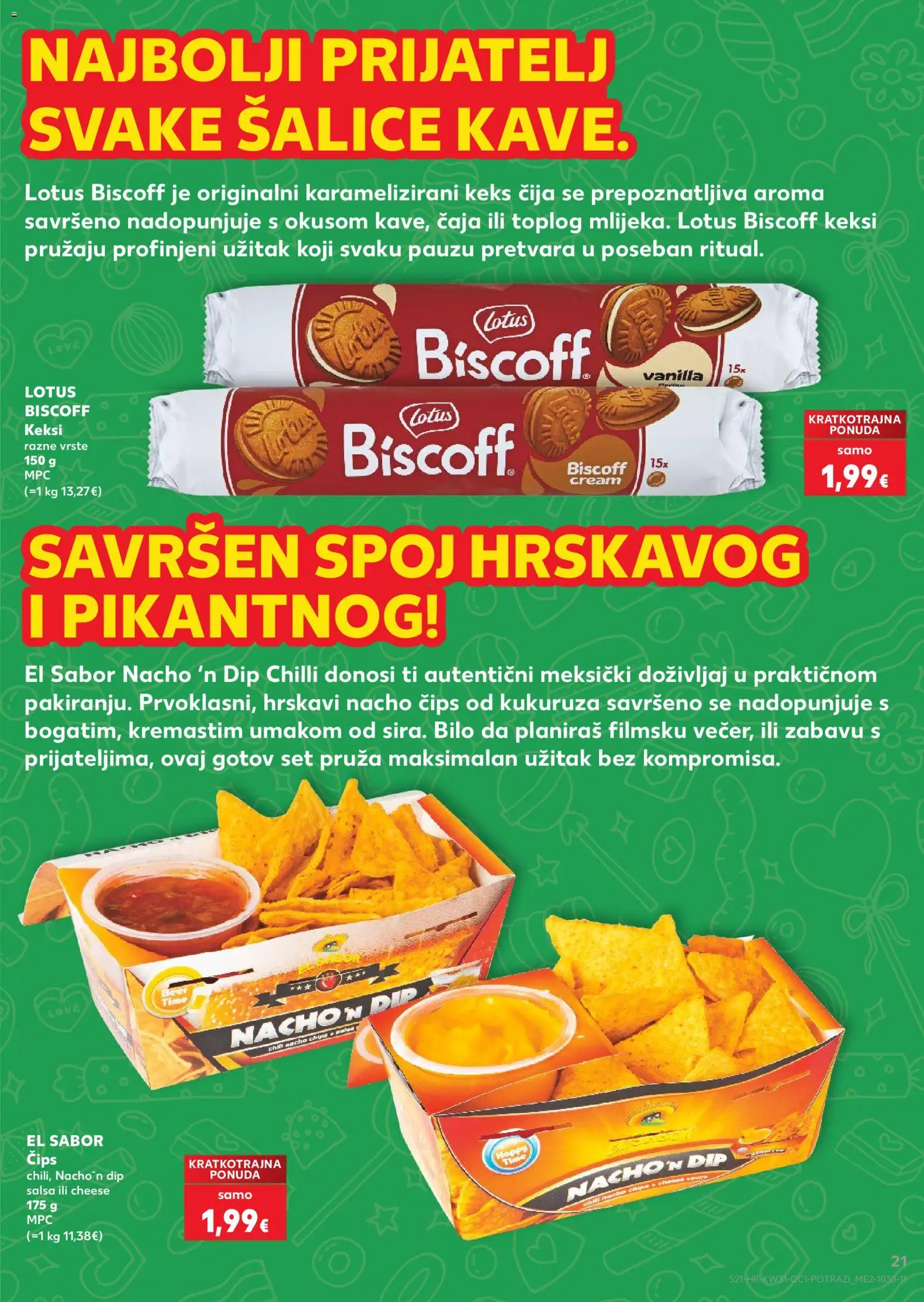 Kaufland katalog | vrijedi od 29.07.2026 | Stranica: 21 | Proizvodi: Keksi, Čips, Keks