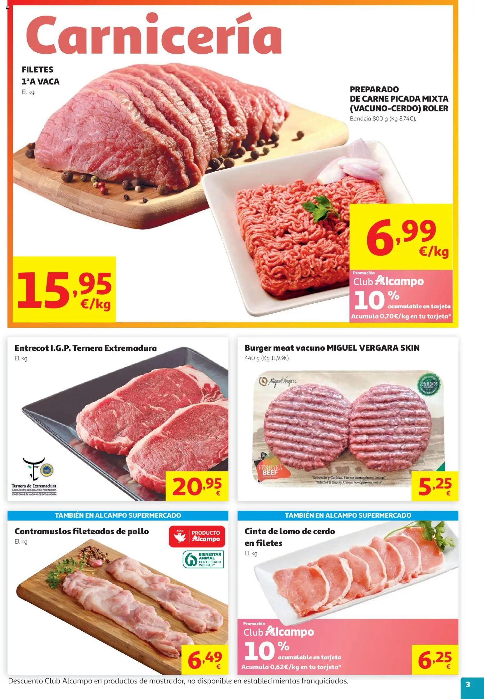 Alcampo HG Unico Mad │ válido desde el 05.05.2026 | Página: 3 | Productos: Cerdo, Bandeja