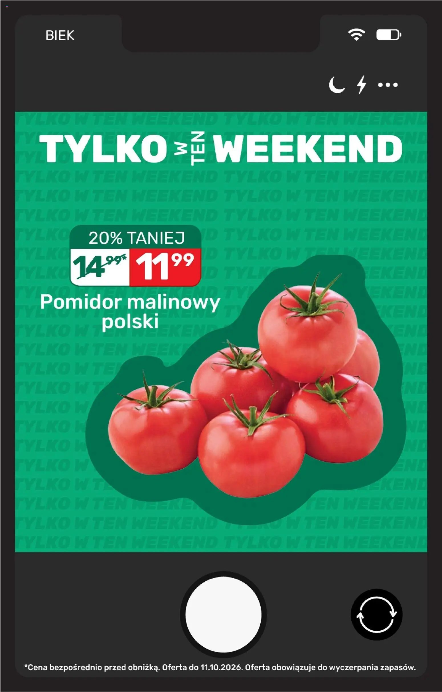 Biedronka gazetka - Biek od 10.10.2026 | Strona: 16 | Produkty: Pomidor malinowy, Pomidor