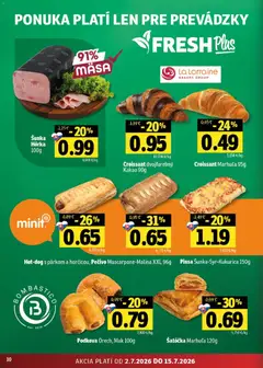 Fresh leták platný od 02.07.2026 | Strana: 10 | Produkty: Šunka, Croissant, Mak, Kakao