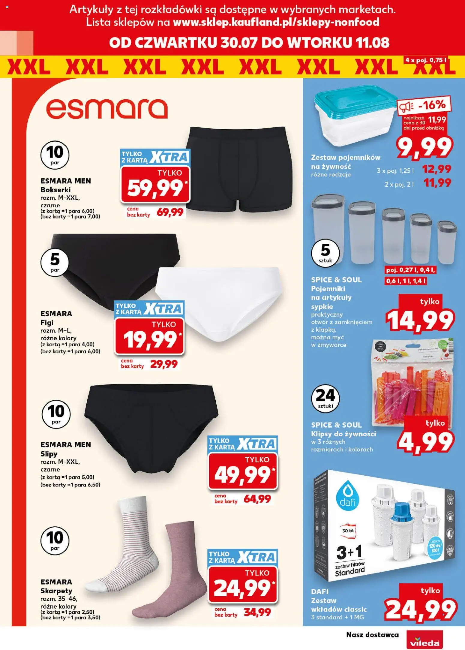 Kaufland Polsko leták - Złap okazje od 30.07.2026 | Strana: 16 | Produkty: Slipy, Karty