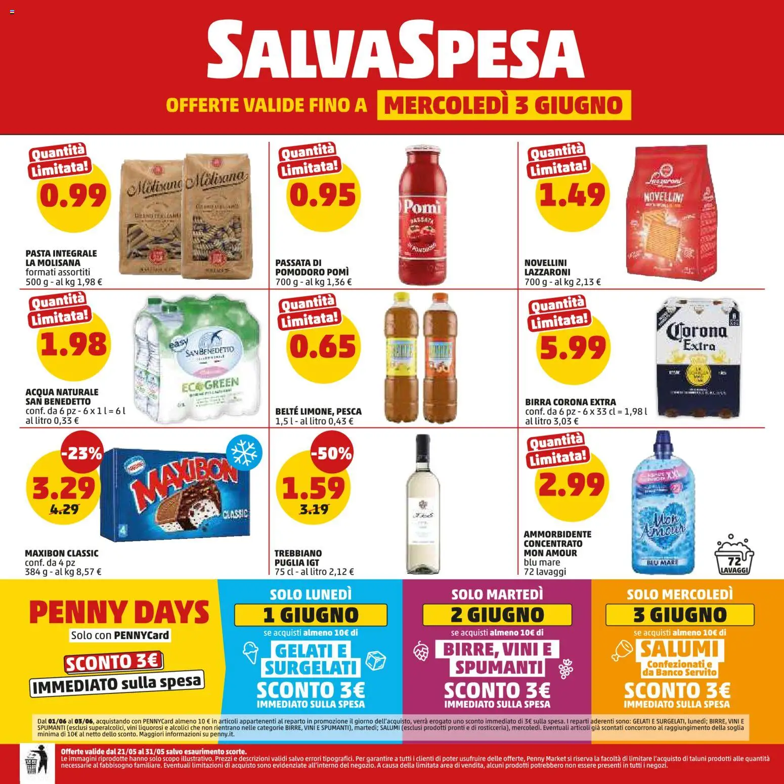 Volantino PENNY del 21.05.2026 | Pagina: 20 | Prodotti: Birra, Acqua, Pomodoro, Pesca