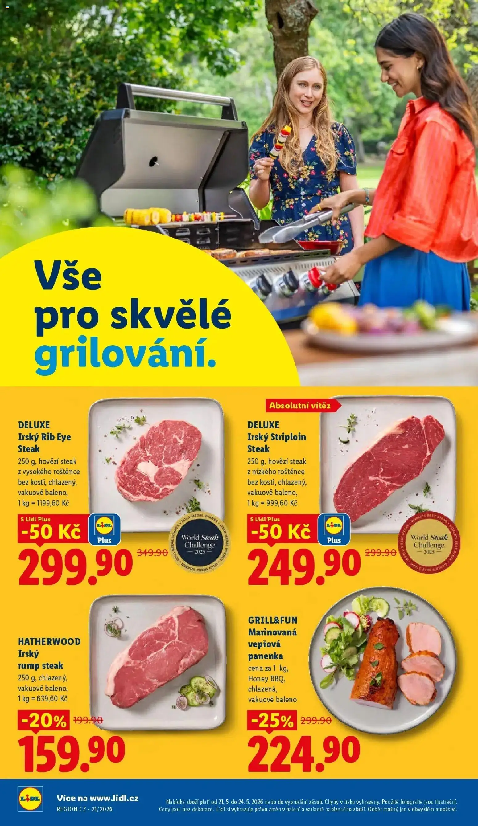 Lidl aktuální leták od 21.05.2026 | Strana: 22 | Produkty: Hovězí, Hovězí steak, Steak, Vepřová panenka
