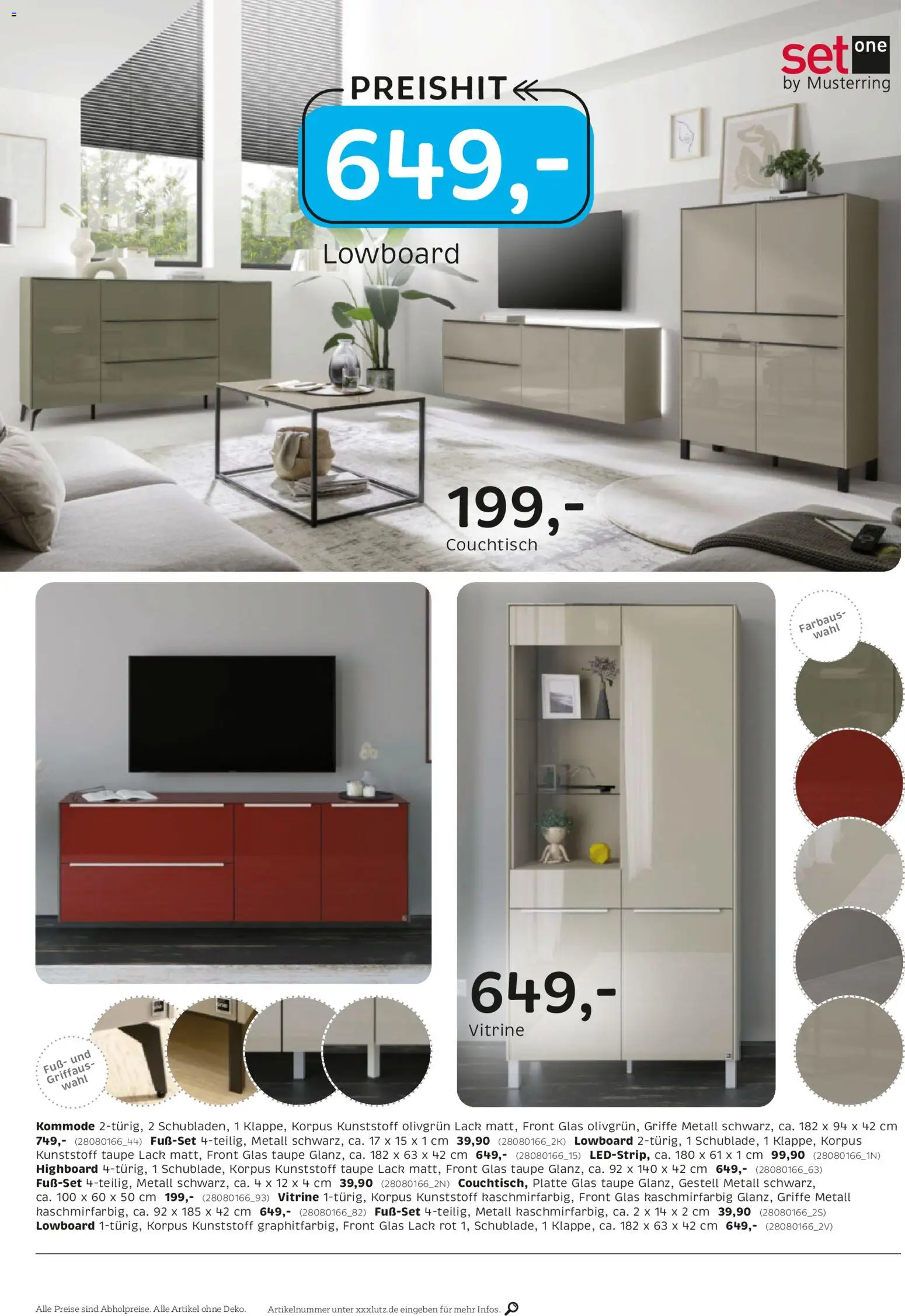 XXXLutz Musterring Spezial – gültig ab 10.10.2026 | Seite: 22 | Produkte: Lowboard, HIghboard, Kommode, Couchtisch