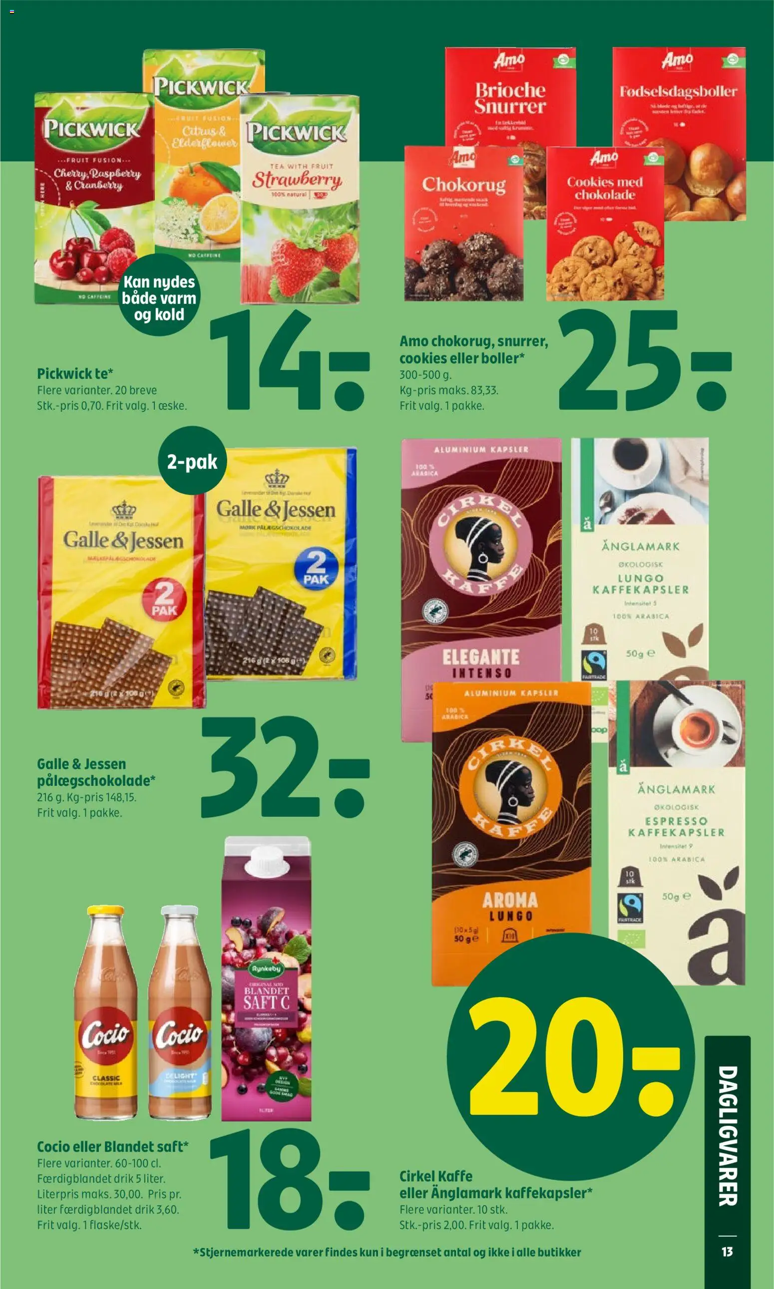 Coop 365 tilbudsavis – gyldig fra 23.04.2026 | Side: 16 | Produkter: Kaffe, Chokolade, Juice, Cookies