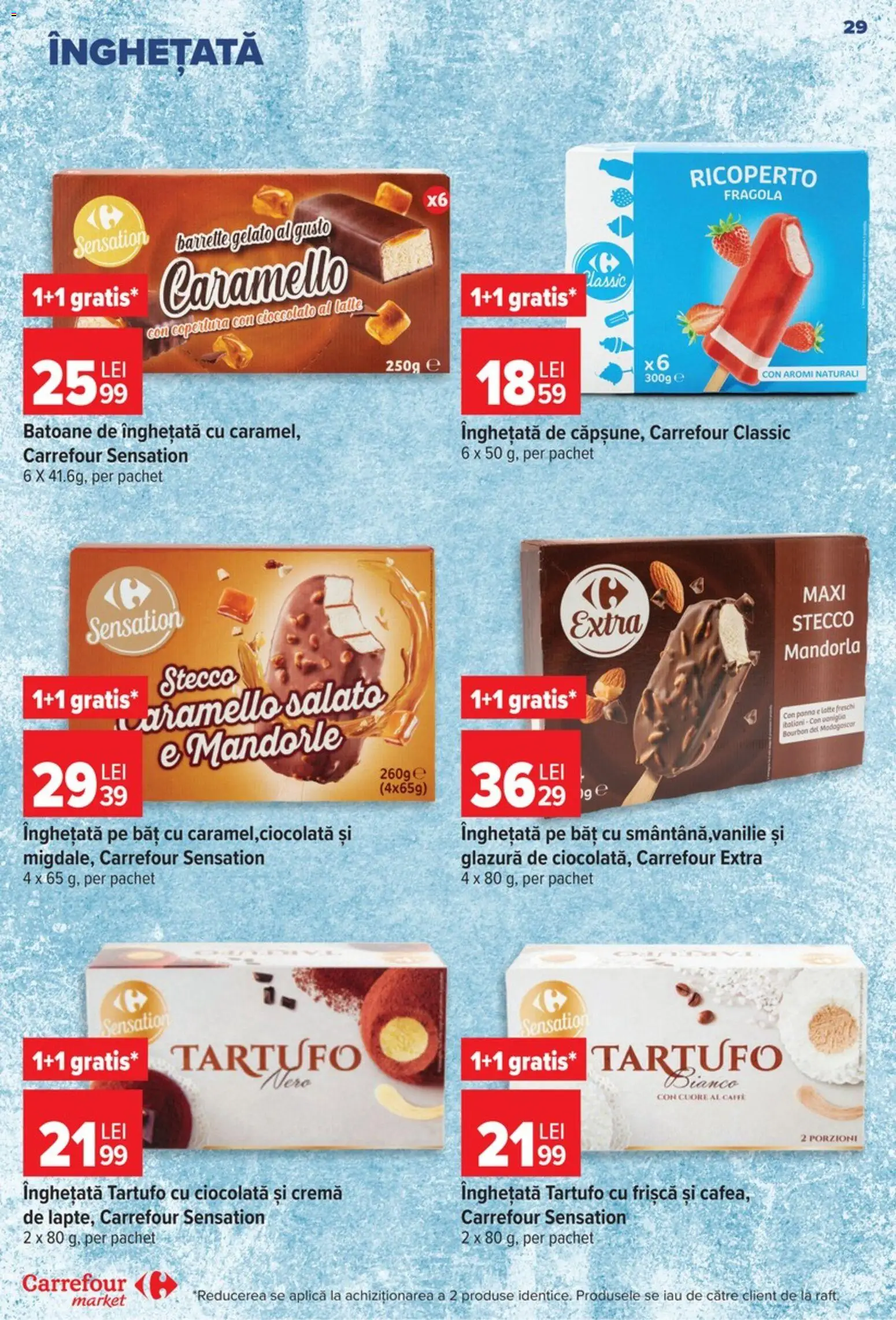 Noul catalog Carrefour – valabil de la 09.09.2026 | Pagină: 29 | Produse: Cremă, Frișcă, Bourbon, Înghețată