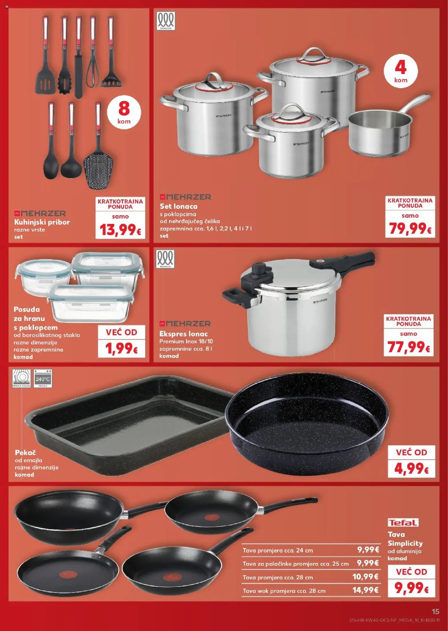 Kaufland katalog | vrijedi od 30.09.2026 | Stranica: 15 | Proizvodi: Perilica posuđa, Pan, Posuđe, Lonac