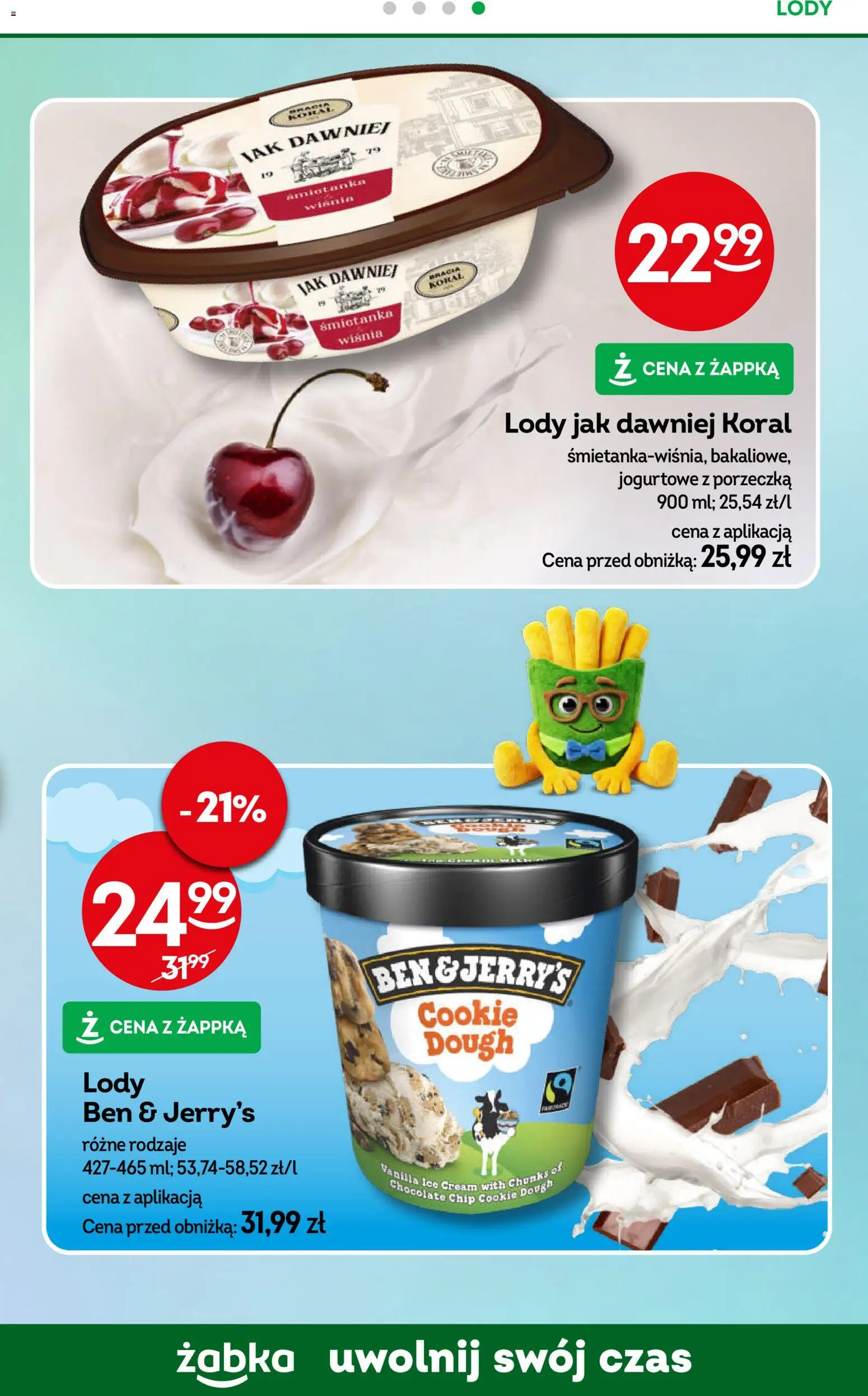 Żabka gazetka od 20.05.2026 | Strona: 63 | Produkty: Porzeczka, Lody