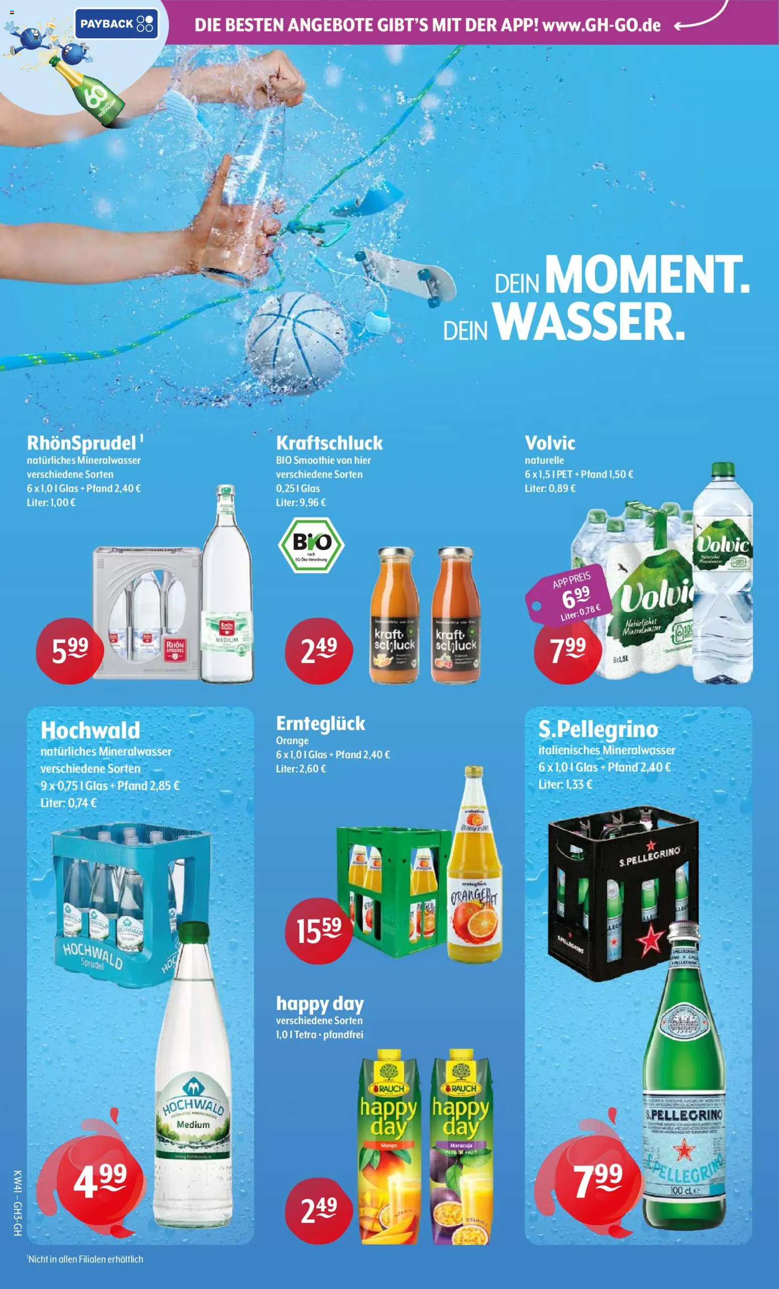 Trink und Spare Prospekt – gültig ab 05.10.2026 | Seite: 2 | Produkte: Mineralwasser, Mango, Rhonsprudel, Volvic