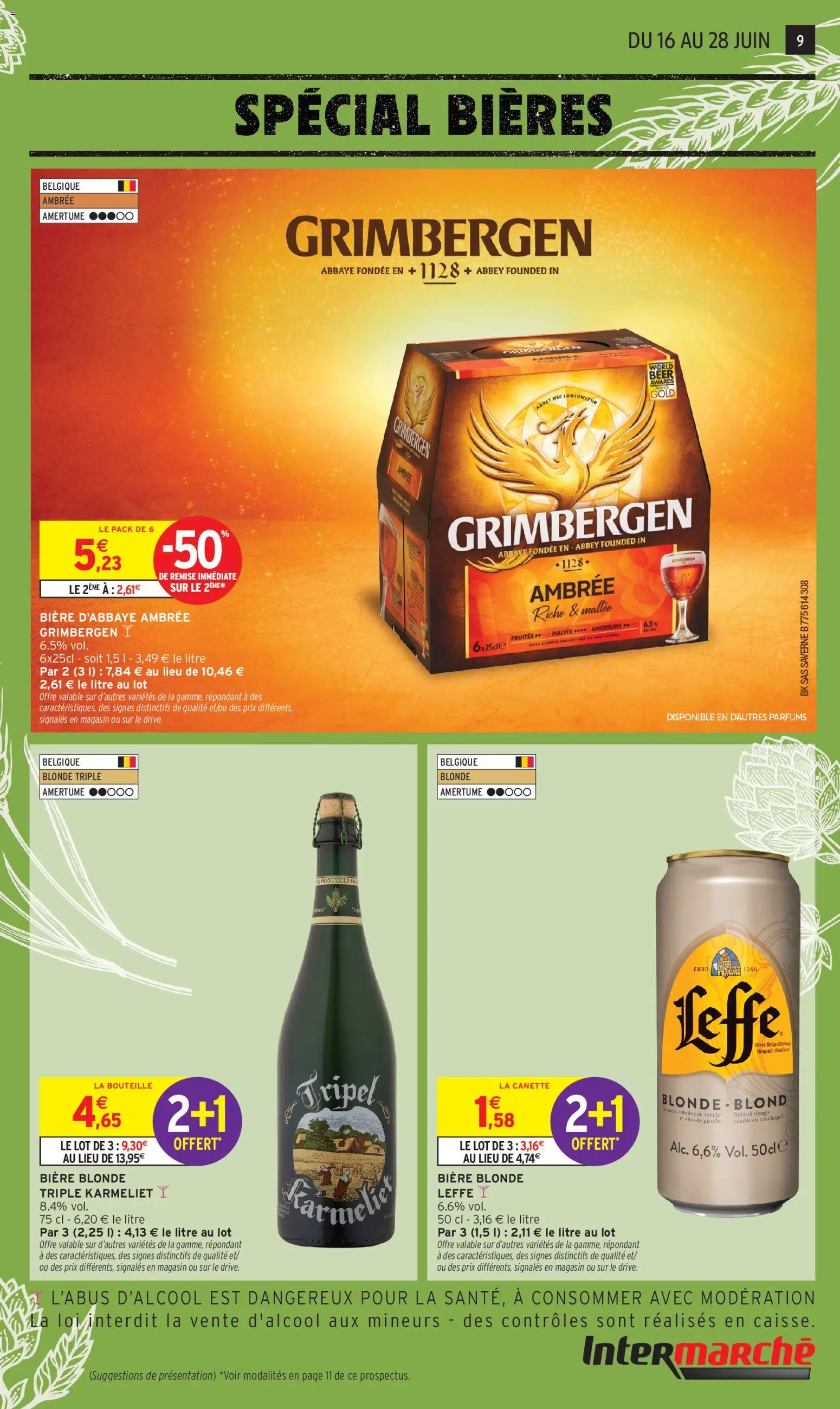 {H1} | Page: 9 | Produits: Bière blonde, Biere blonde leffe, Bière