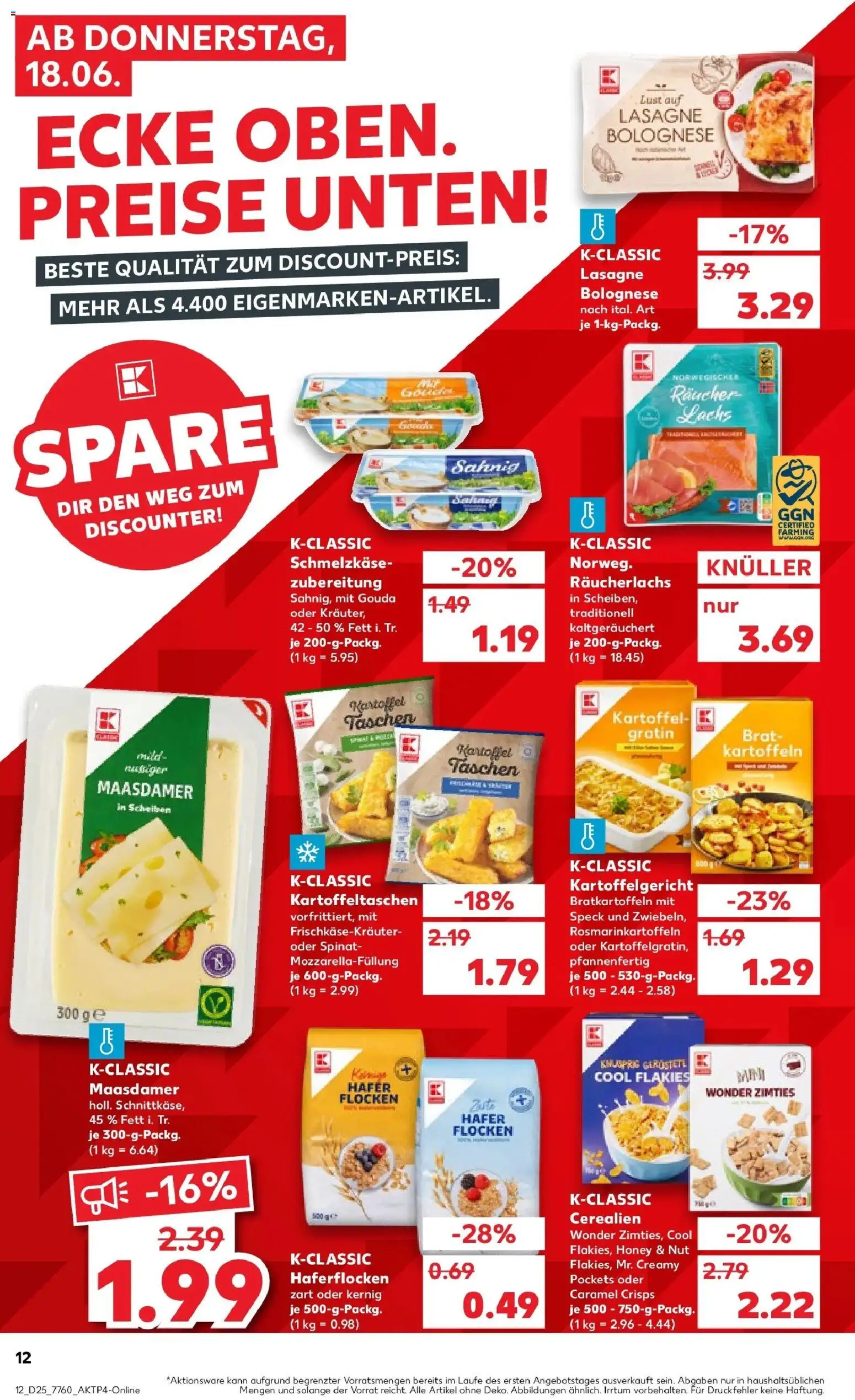 Kaufland Prospekt Schrobenhausen – gültig ab 15.06.2026 | Seite: 23 | Produkte: Gouda, Räucherlachs, Kartoffeln, Flocken