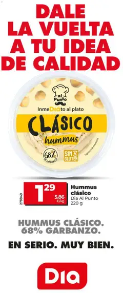 Vista previa CLÁSICO hummus, Hummus clásico con 68% de garbanzos, sin gluten. válido desde el 08/07/2026 | Página: 9