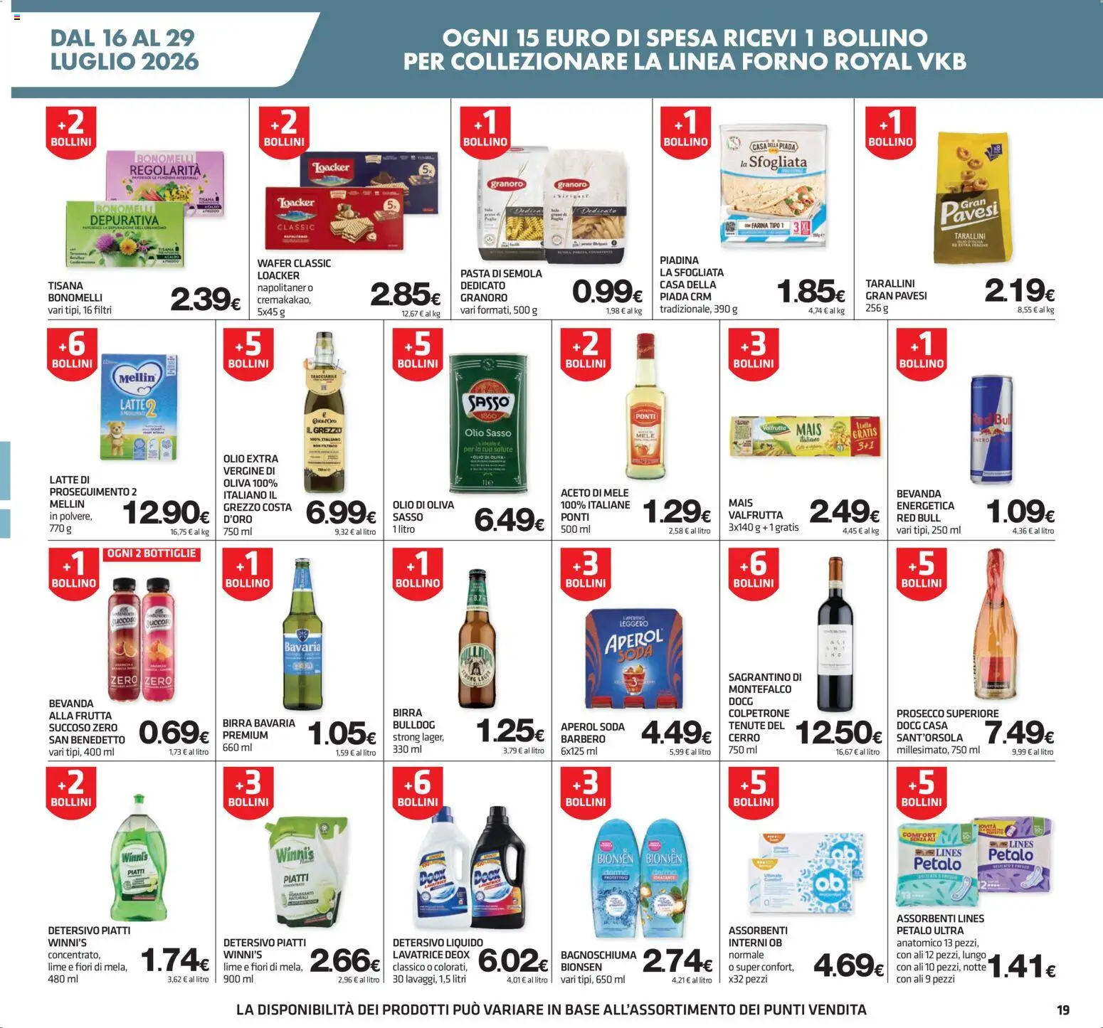 Volantino Superconti del 16/07/2026 | Pagina: 19 | Prodotti: Bagnoschiuma, Aceto di mele, Frutta, Latte