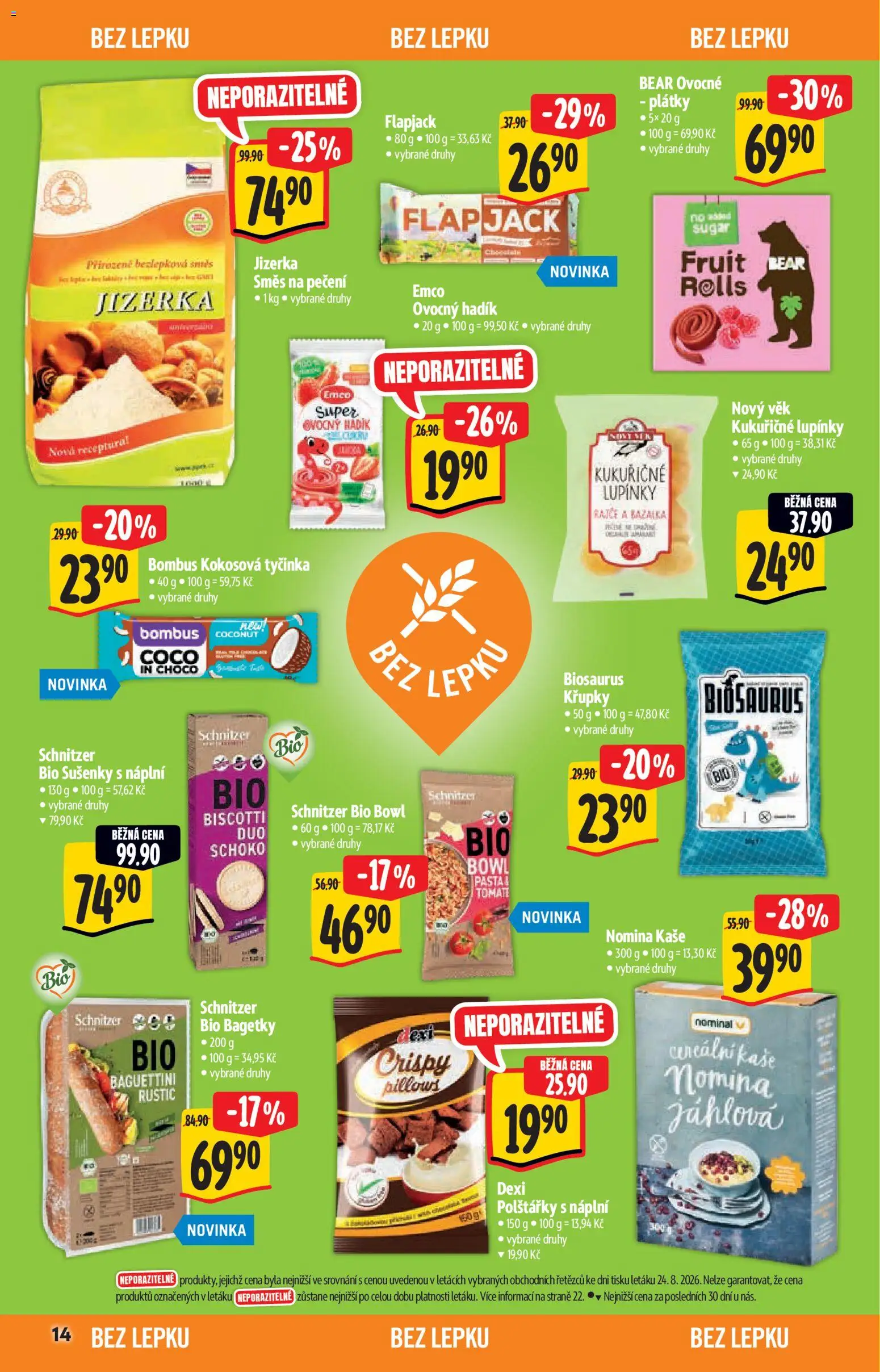 Albert katalog - Hypermarket - Bio od 02.09.2026 | Strana: 14 | Produkty: Rajče, Flapjack, Bazalka, Kaše