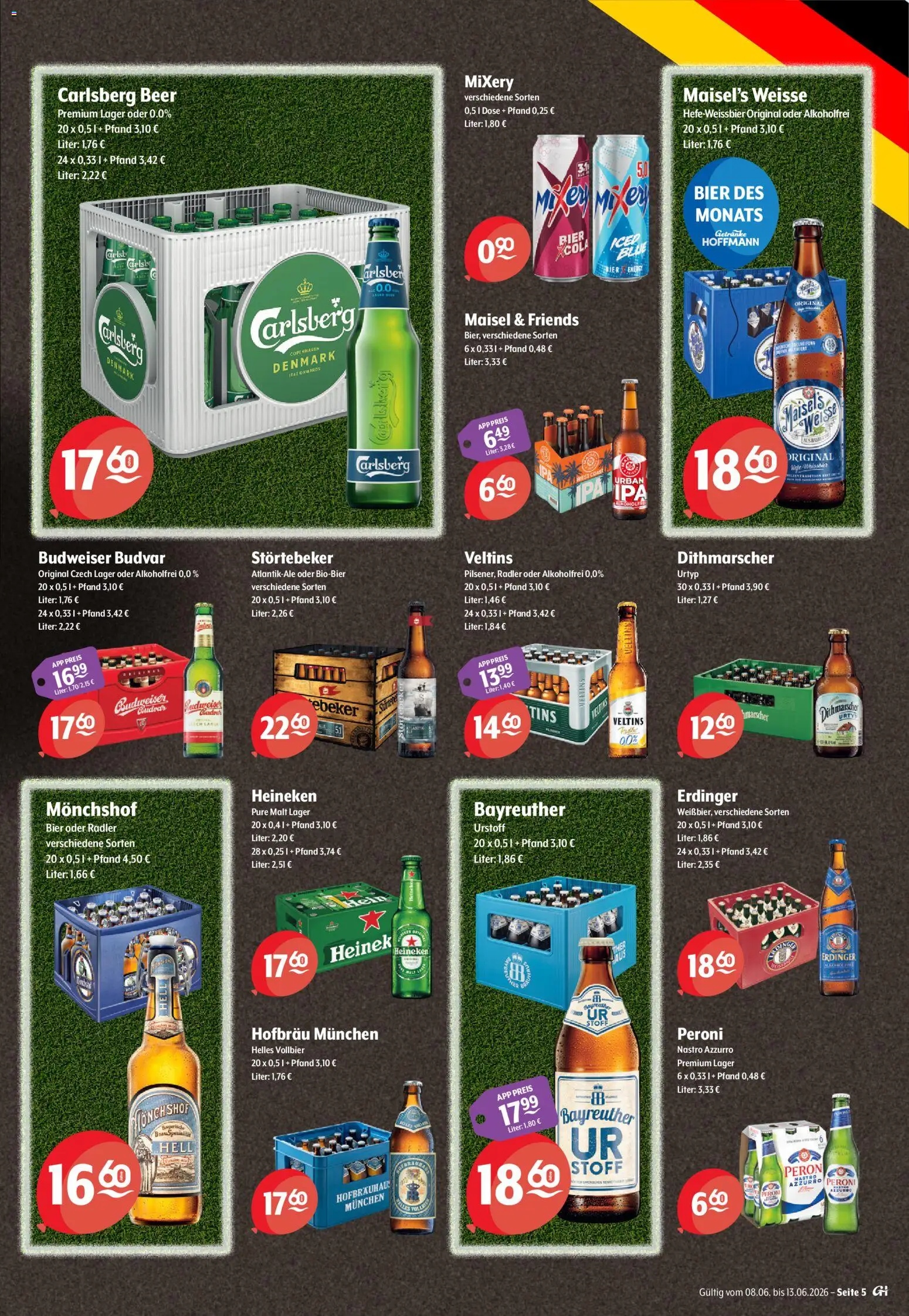 Getränke Hoffmann Nordrhein - Westfalen – gültig ab 08.06.2026 | Seite: 5 | Produkte: Carlsberg, Cola, Energy, Bier