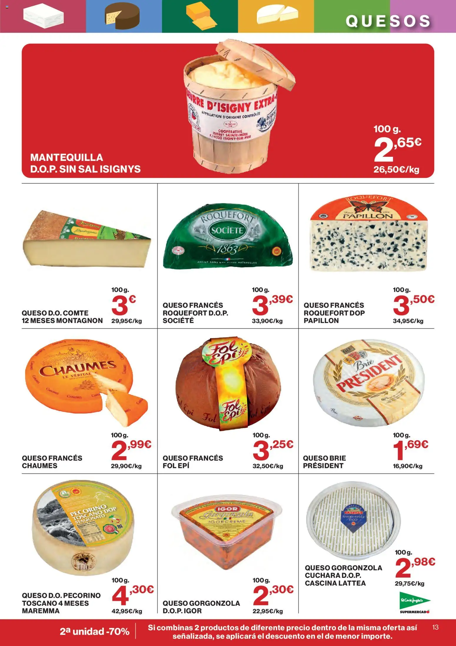 El Corte Inglés ofertas │ válido desde el 24/09/2026 | Página: 13 | Productos: Queso, Sal, Mantequilla
