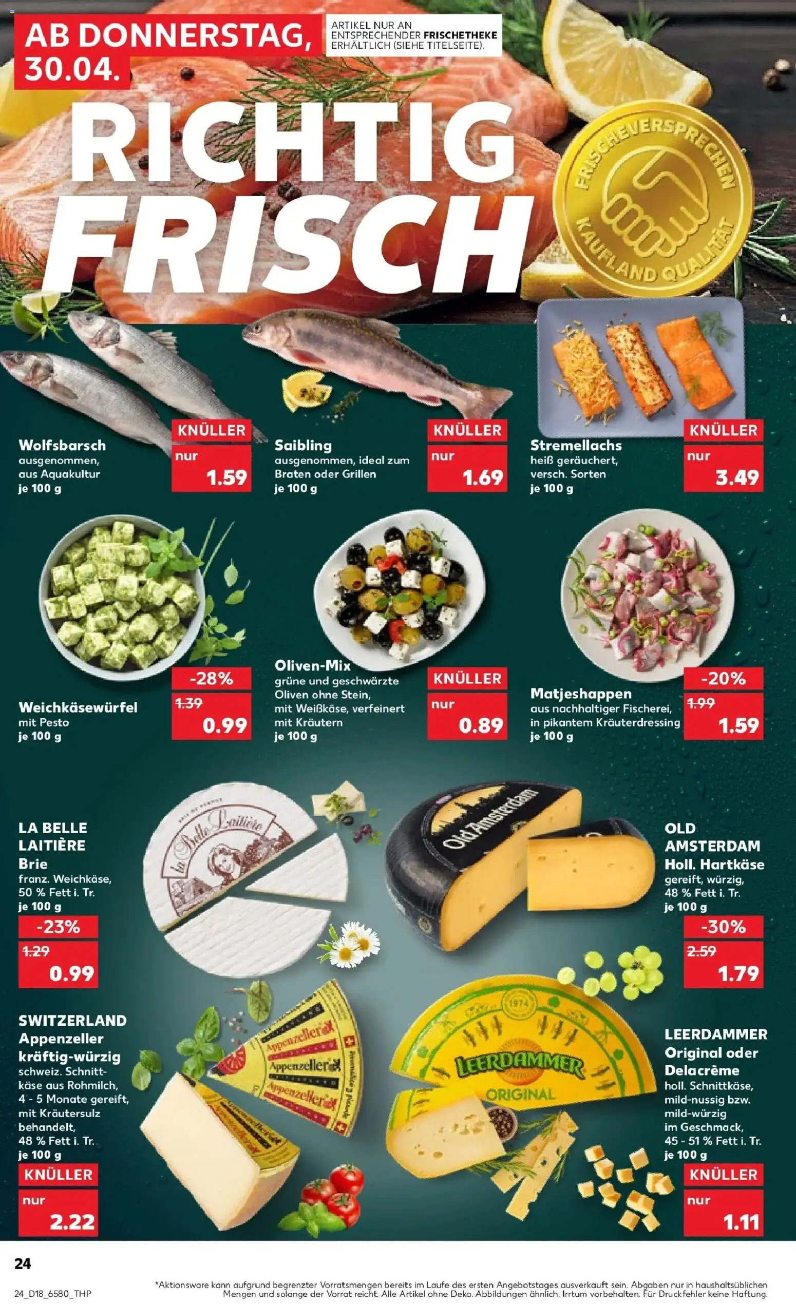 Prospekt Kaufland ab 30.04.2026 » Angebote Online zum Blättern | Seite: 24 | Produkte: Käse, Leerdammer