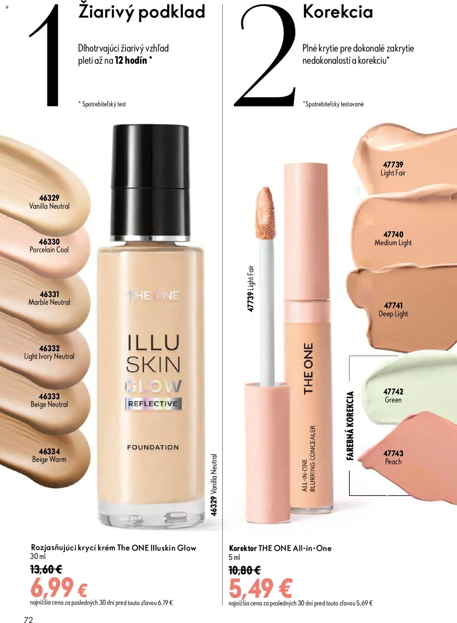 Nové Oriflame akcie – leták je platný od 19.08.2026 | Strana: 72 | Produkty: Korektor, Krém