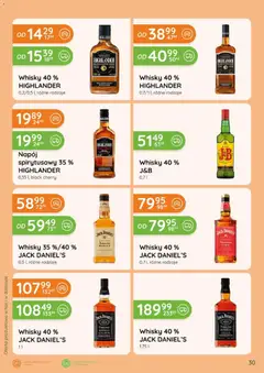 Pogląd oferty "Eurocash gazetka - Katalog Alkoholowy" - ważna od 01.09.2026 | Strona: 30 | Produkty: Honey whisky, Jack Daniel's, Whisky, Highlander whisky