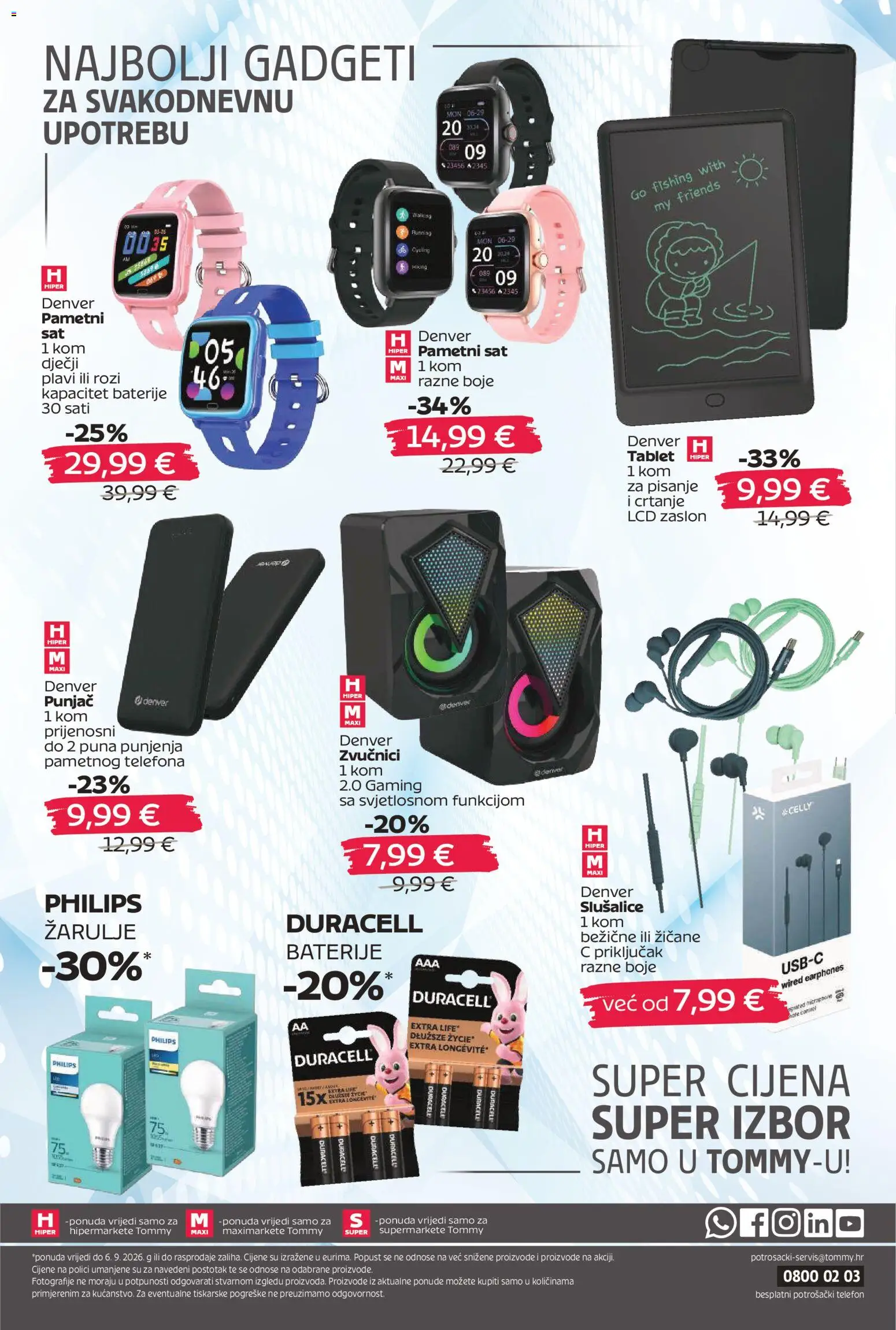 Tommy katalog | vrijedi od 20.08.2026 | Stranica: 20 | Proizvodi: Baterije, Žarulje, Pametni sat, Sat